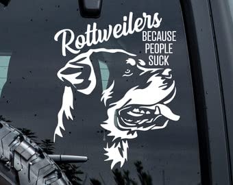Rottweiler Dog Lover Vinyl Decal Sticker - Waterproof & Durable for Cars, Windows, Trucks, Walls, Laptops - Perfect for Pet Lovers & Smooth Surface Decor