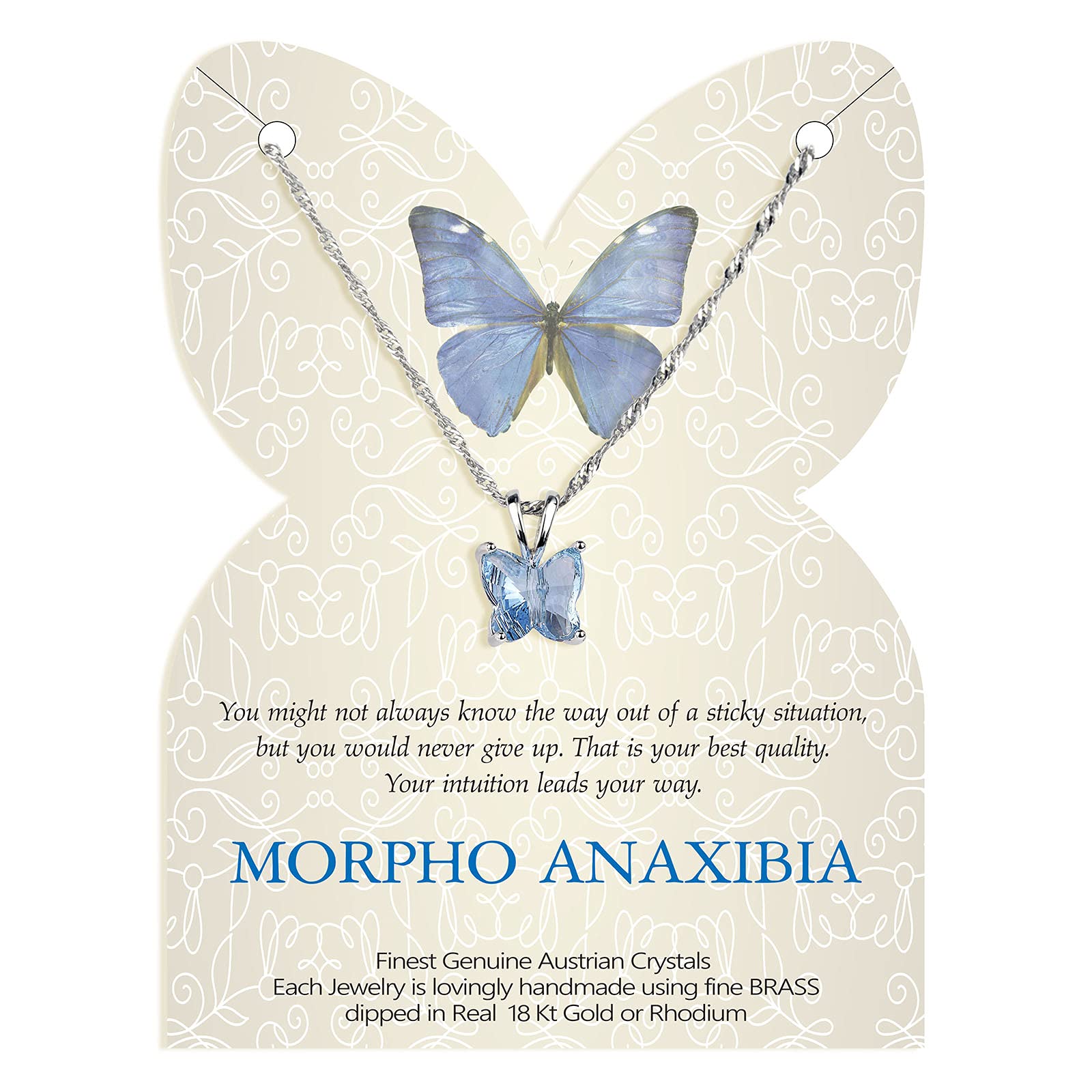 12 Month Birthstone Butterfly Necklace - Horoscope Crystal Choker with Premium Pendant Charm for Women & Girls (16+2 Inches) | Perfect Gift for Birthdays, Anniversaries & Special Occasions