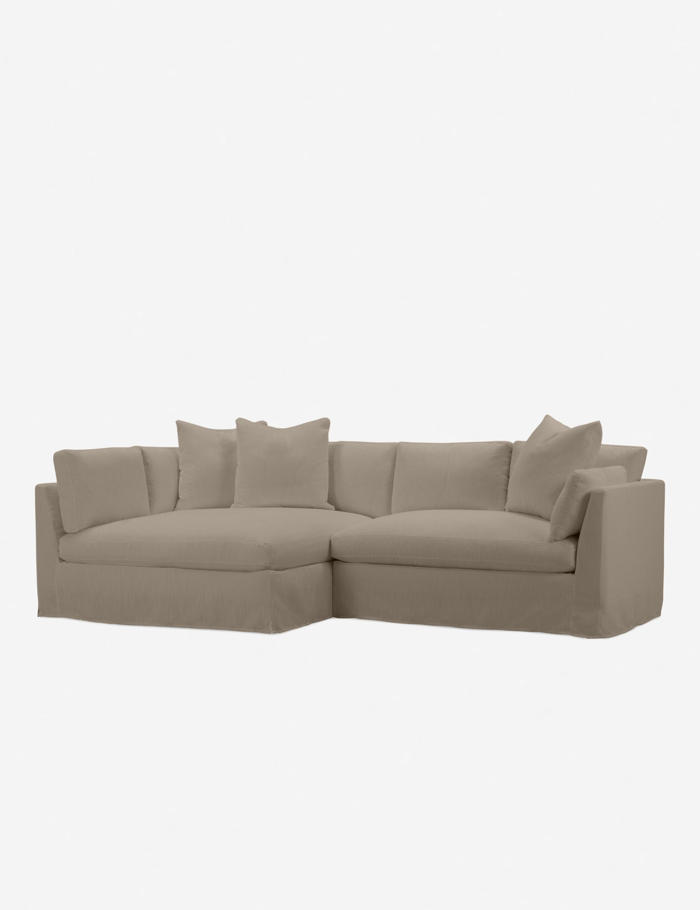 Coen Slipcover Sectional Sofa - Modern L-Shaped Couch with Removable Washable Covers - Perfect for Living Room, Family Room & Home Theater