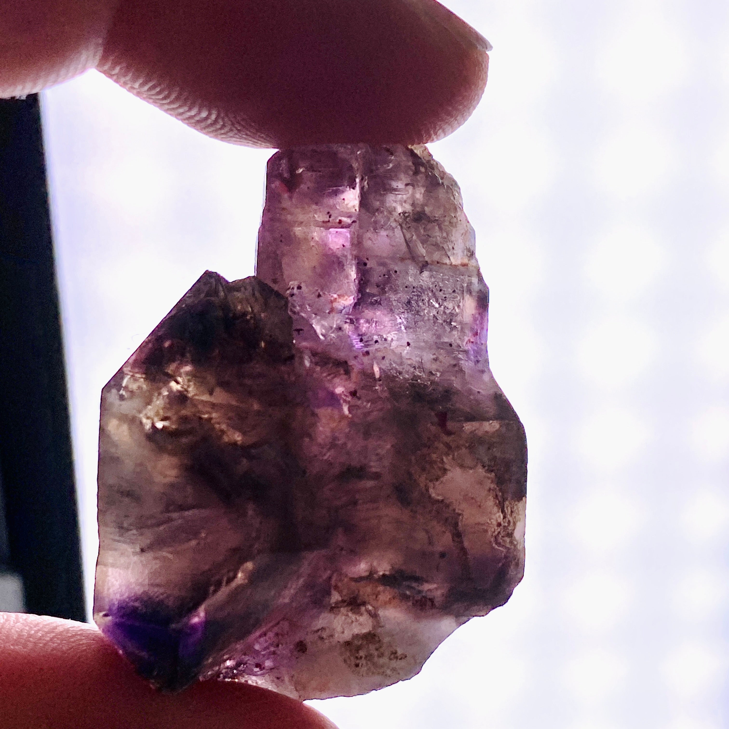 Natural Smokey Amethyst Scepter Crystal with Inclusions - Similar to Super Seven & Brandberg (CR3734) - Perfect for Meditation, Energy Healing & Crystal Collections