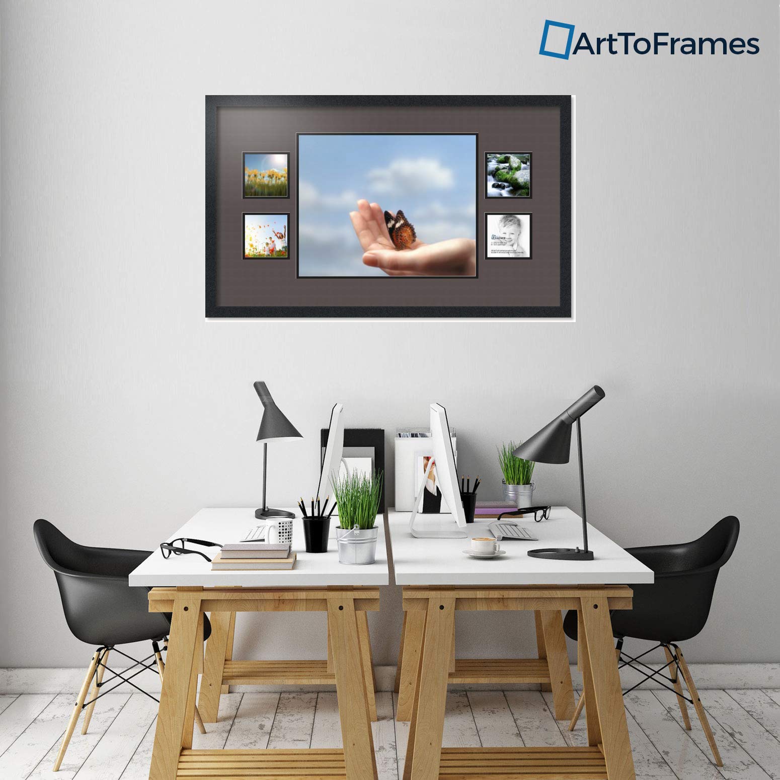 Art to Frames 37x21 Inch Black Picture Frame - 1.25 Inch Wide Satin Finish for Wall Art, Photos & Posters | Perfect for Living Room, Bedroom & Office Decor