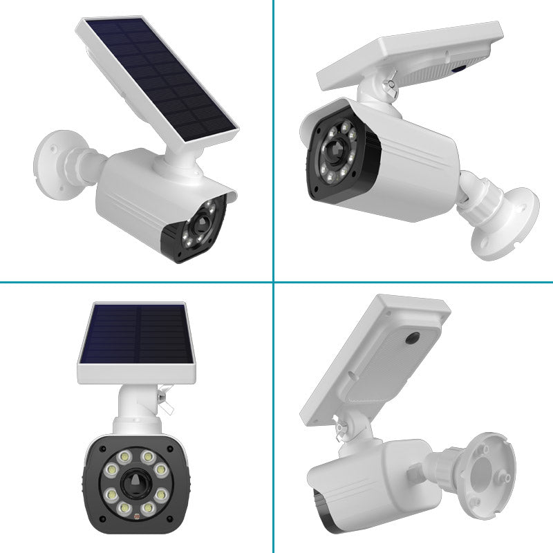 Solar Powered LED Motion Sensor Security Light with Dummy Camera - Outdoor Wall Lighting for Home, Garage, Porch & Garden Security Protection