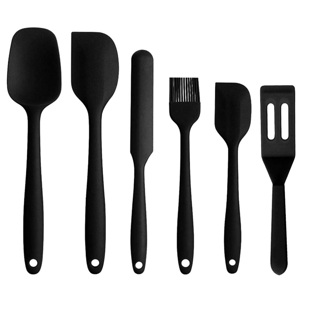 ULTECHNOVO 6-Piece Silicone Kitchen Utensil Set - Heat-Resistant Spatula, Scraper & Shovel for Baking, Cooking & Mixing - Non-Stick Safe for Pots & Pans - Perfect for Home Chefs & Baking Enthusiasts