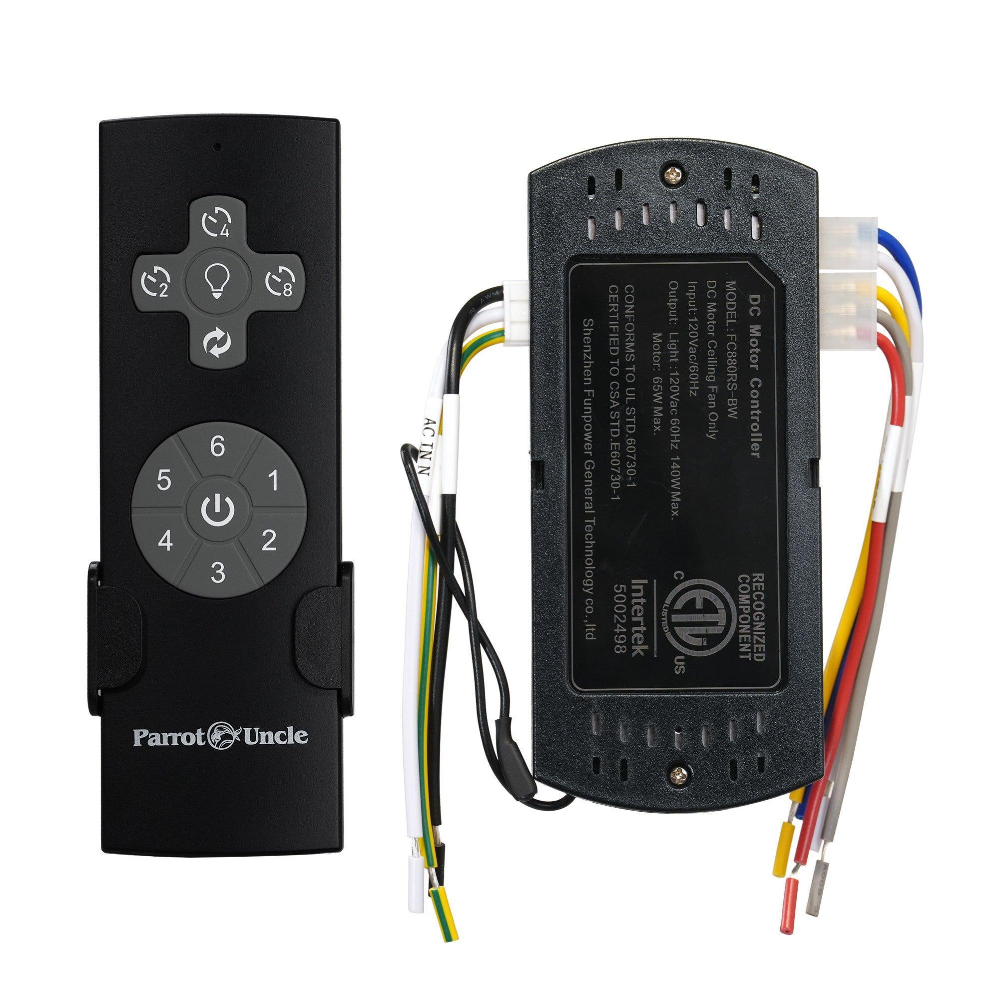 Parrot Uncle Remote Control GA018 - Compatible with F8219, F8239, F8311, F8310, F6116 Ceiling Fans - Universal Replacement for Home, Bedroom, Living Room, Office