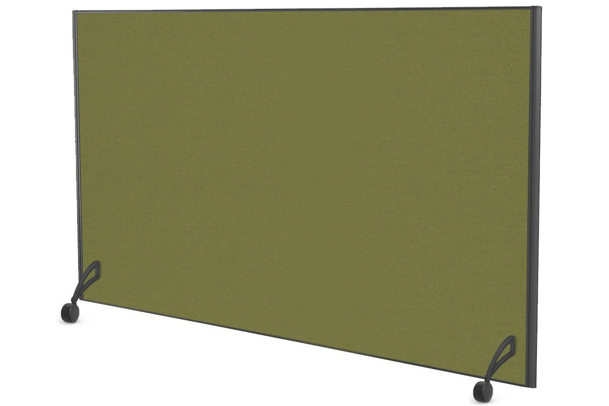 Freestanding Office Partition Screen with Fabric Panel & Black Frame - 1200H x 1800W - Privacy Divider for Workspace, Conference Room, or Home Office