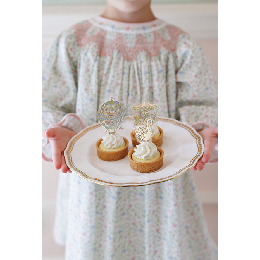 Atelier Choux Mini Cake Toppers - Elegant French-Inspired Baby Shower & Birthday Cake Decorations for Special Occasions