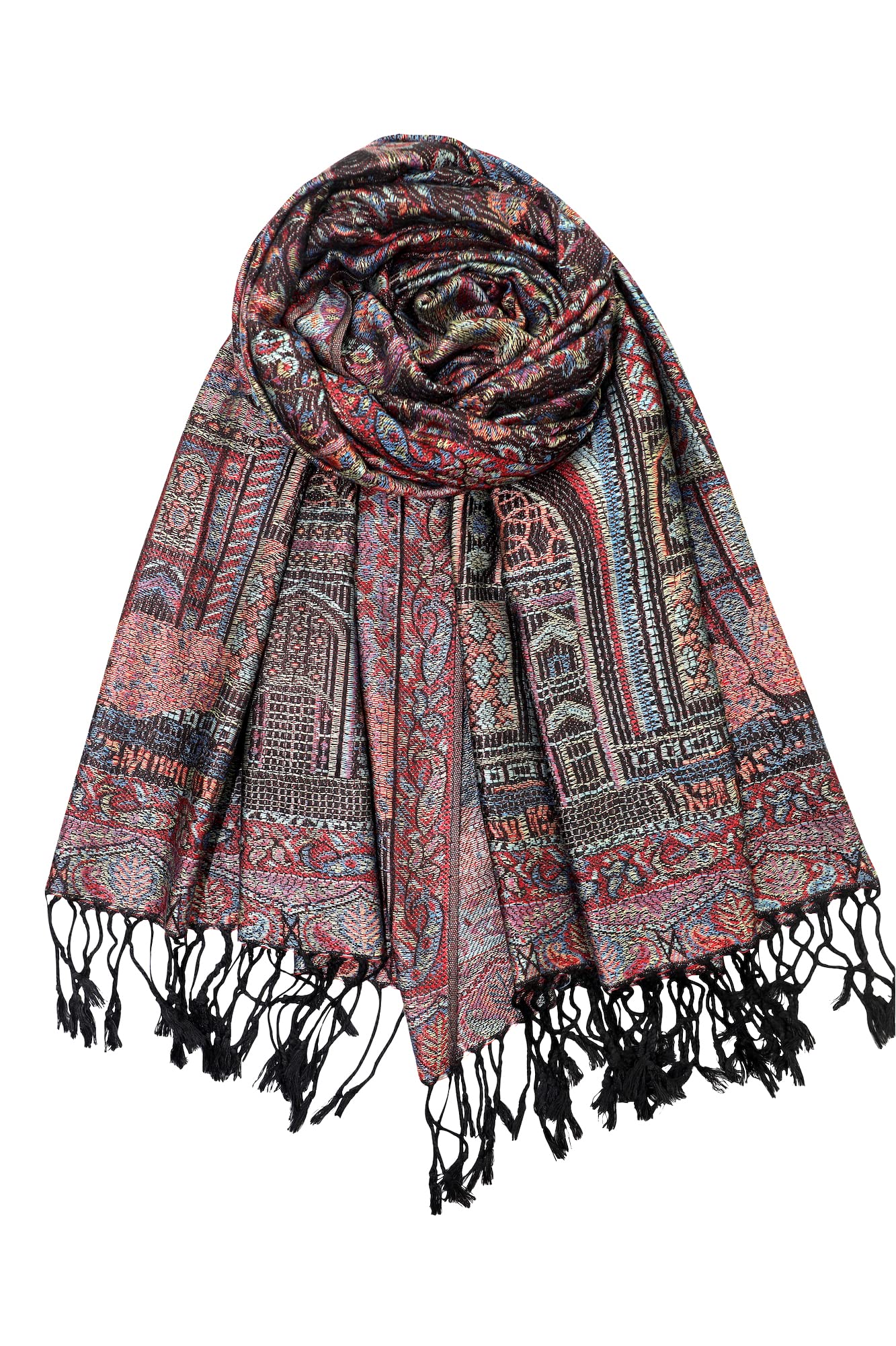 Achillea Reversible Festival Pashmina Scarf - Soft Lightweight Shawl Wrap for Rave, Concert & Outdoor Events - Boho Chic Accessory for Women & Men