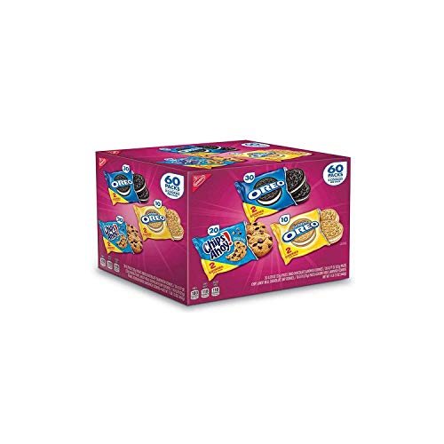 Nabisco Cookie Variety Pack - 60 Cookies per Box, 6 Boxes Total - Assorted Flavors for Snacking, Parties & Office Treats