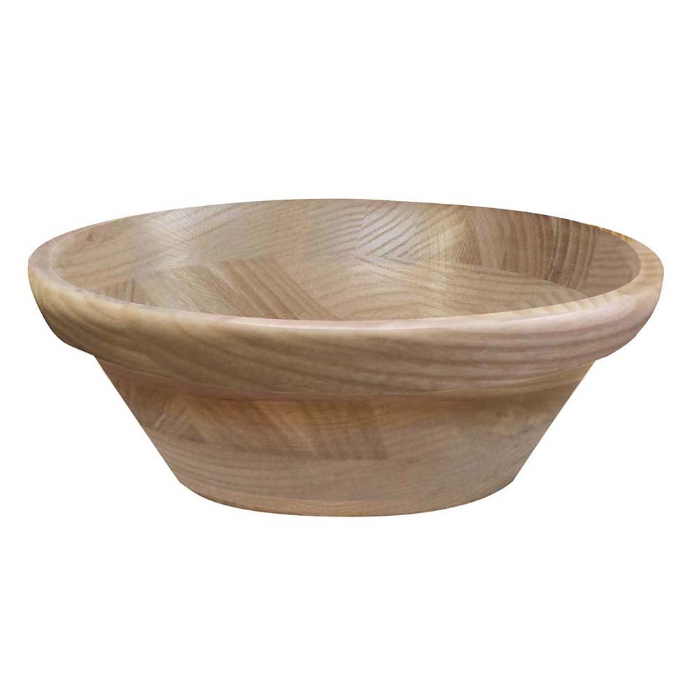 Premium White Ash Salad Bowl - Handcrafted Wooden Serving Dish for Fresh Salads, Pasta, and Fruit - Ideal for Home Dining, Parties, and Restaurants
