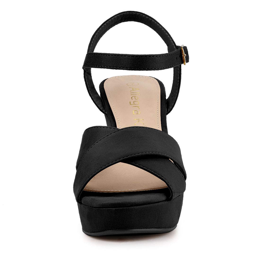 Allegra K Women's Platform Chunky Heel Slingback Sandals - Comfortable High Heel Dress Shoes for Parties, Weddings & Summer Outfits