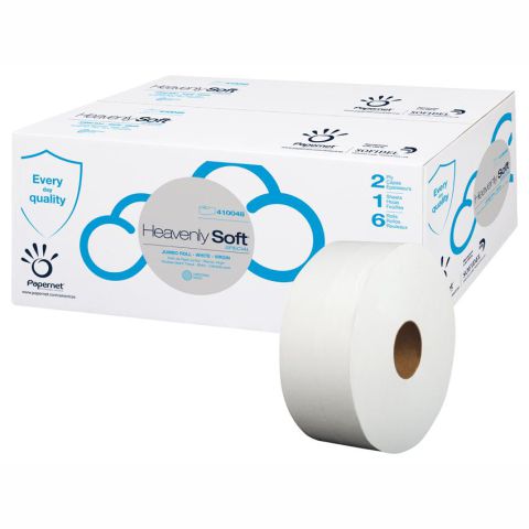 Jumbo 12 Roll Heavenly Soft Toilet Paper - Ultra Soft Bathroom Tissue (6 Per Case) - Perfect for Home, Office & RV Use