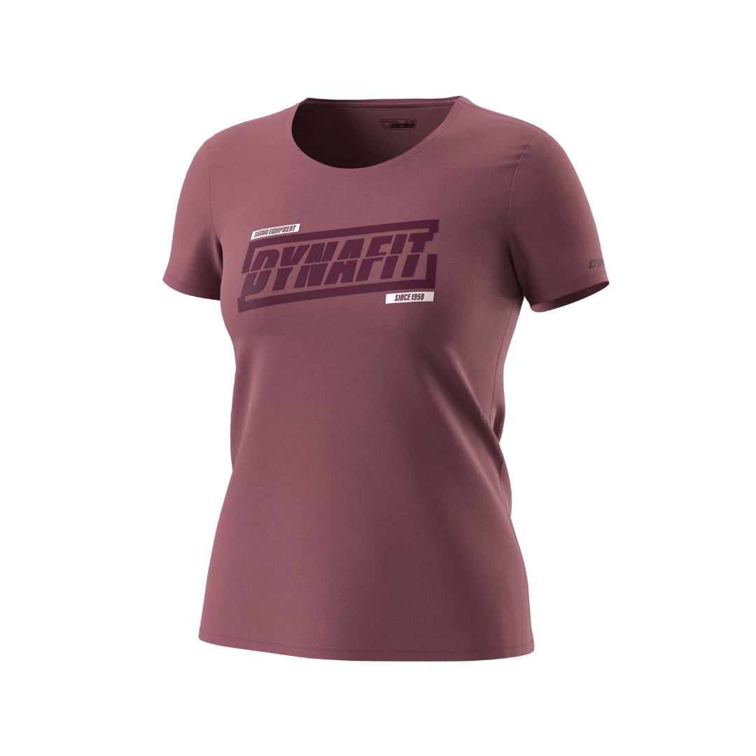 DYNAFIT Women's Graphic Cotton Short Sleeve T-Shirt - Casual Summer Tee for Outdoor Activities & Everyday Wear