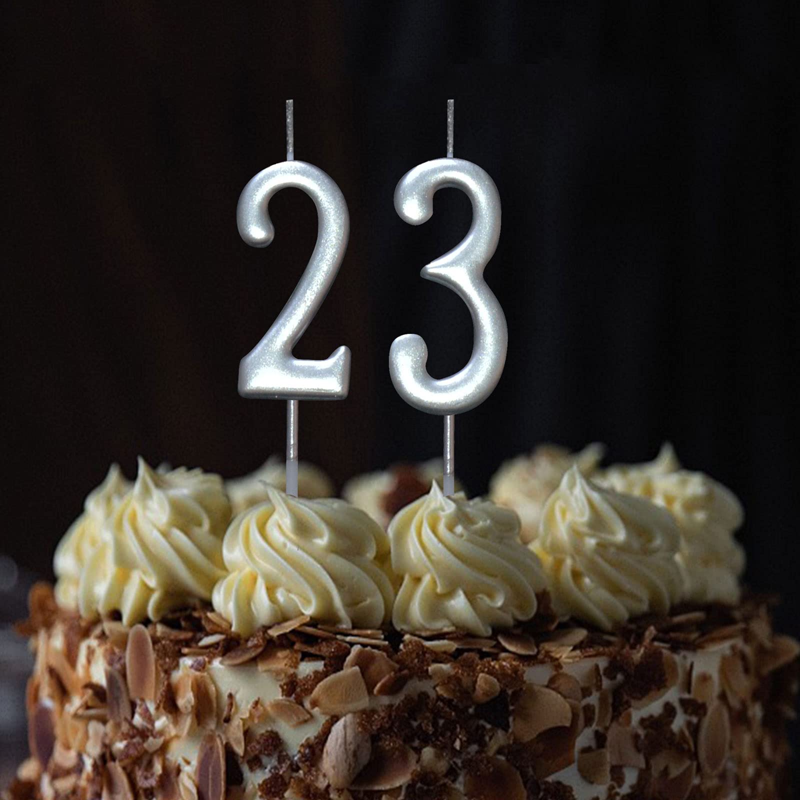 10-Piece Silver Birthday Number Candles Set for Cakes - Perfect for Kids & Adults Birthday Parties, Anniversaries, and Celebrations