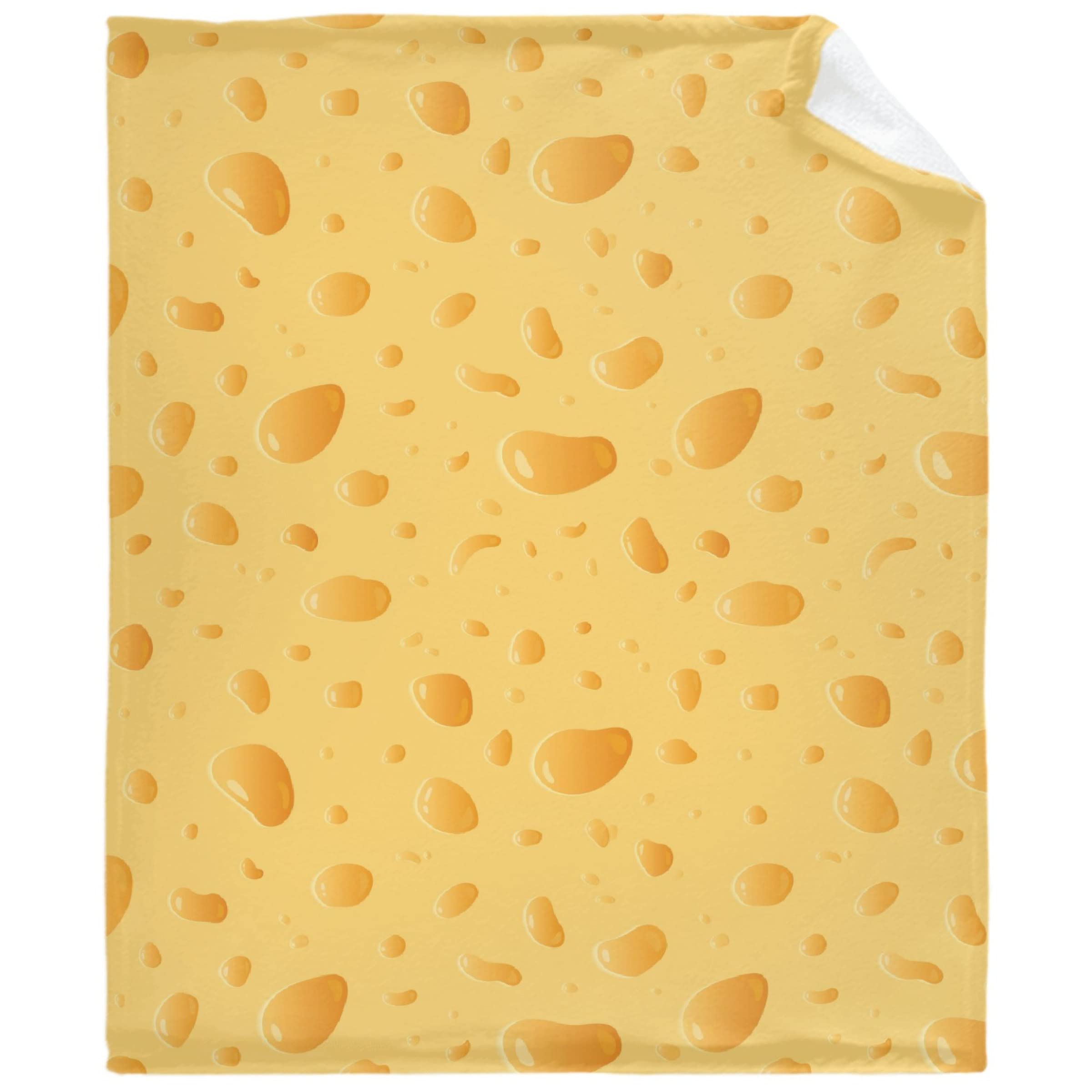 Lynnezilla Cheese Throw Blanket - Ultra Soft Plush Flannel Blanket for Couch, Sofa & Bed | Warm Cozy Home Decor for All Seasons | 90x120 Inches Family Size | Perfect for Movie Nights, Camping & Gift Giving