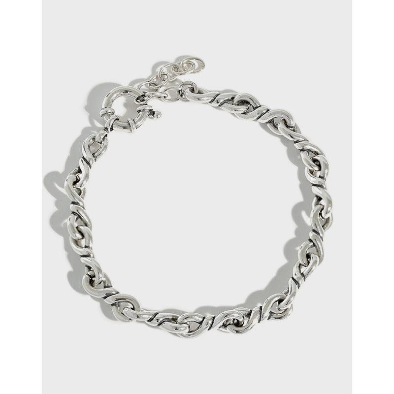 Custom Vintage Women's Sterling Silver Bracelet - Elegant Adjustable Charm Bangle for Everyday Wear & Special Occasions