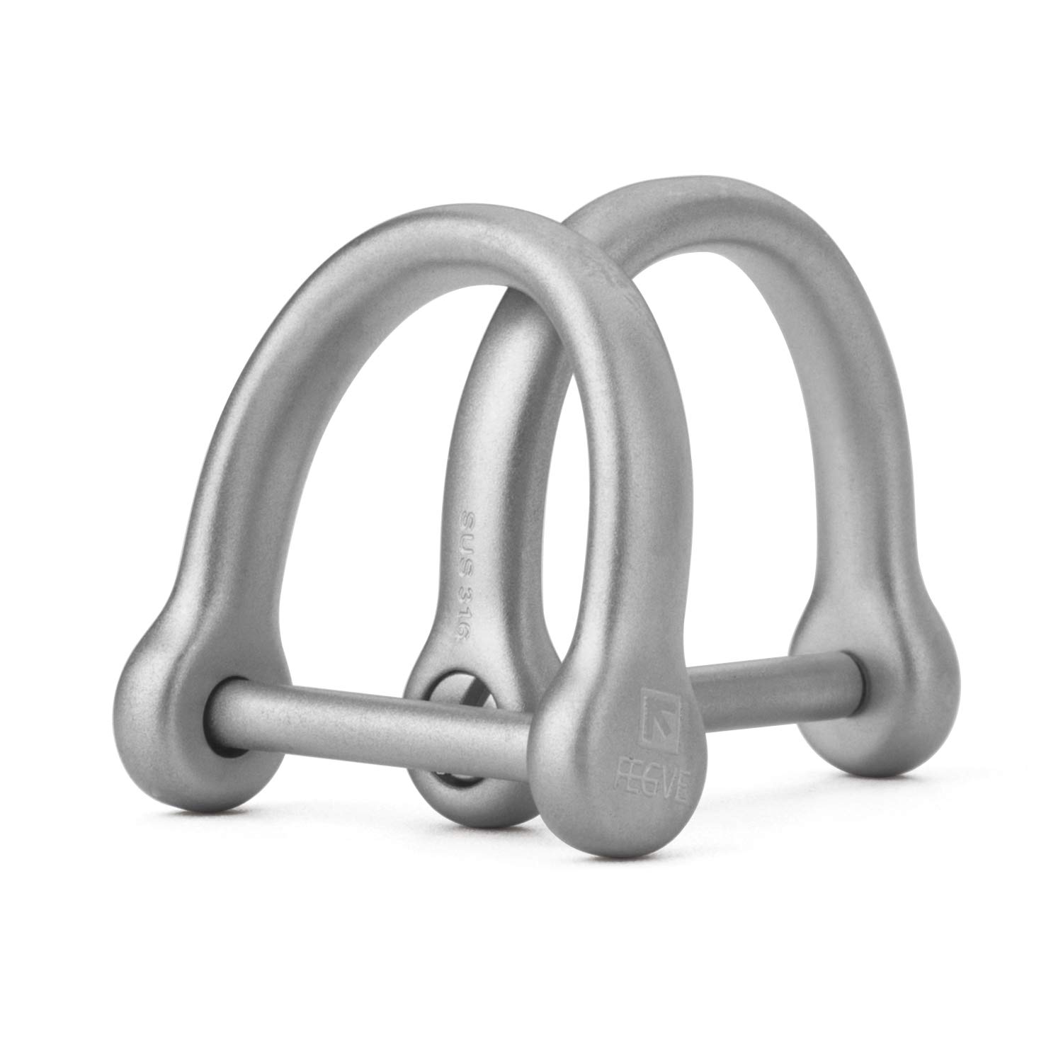TISUR D Ring Shackle Keychain - 2 Pack Matte Black Screw Lock D-Rings for DIY Leather Craft, Purse, Bag, Wallet Making - Durable Metal Key Rings for Accessories & Handmade Projects