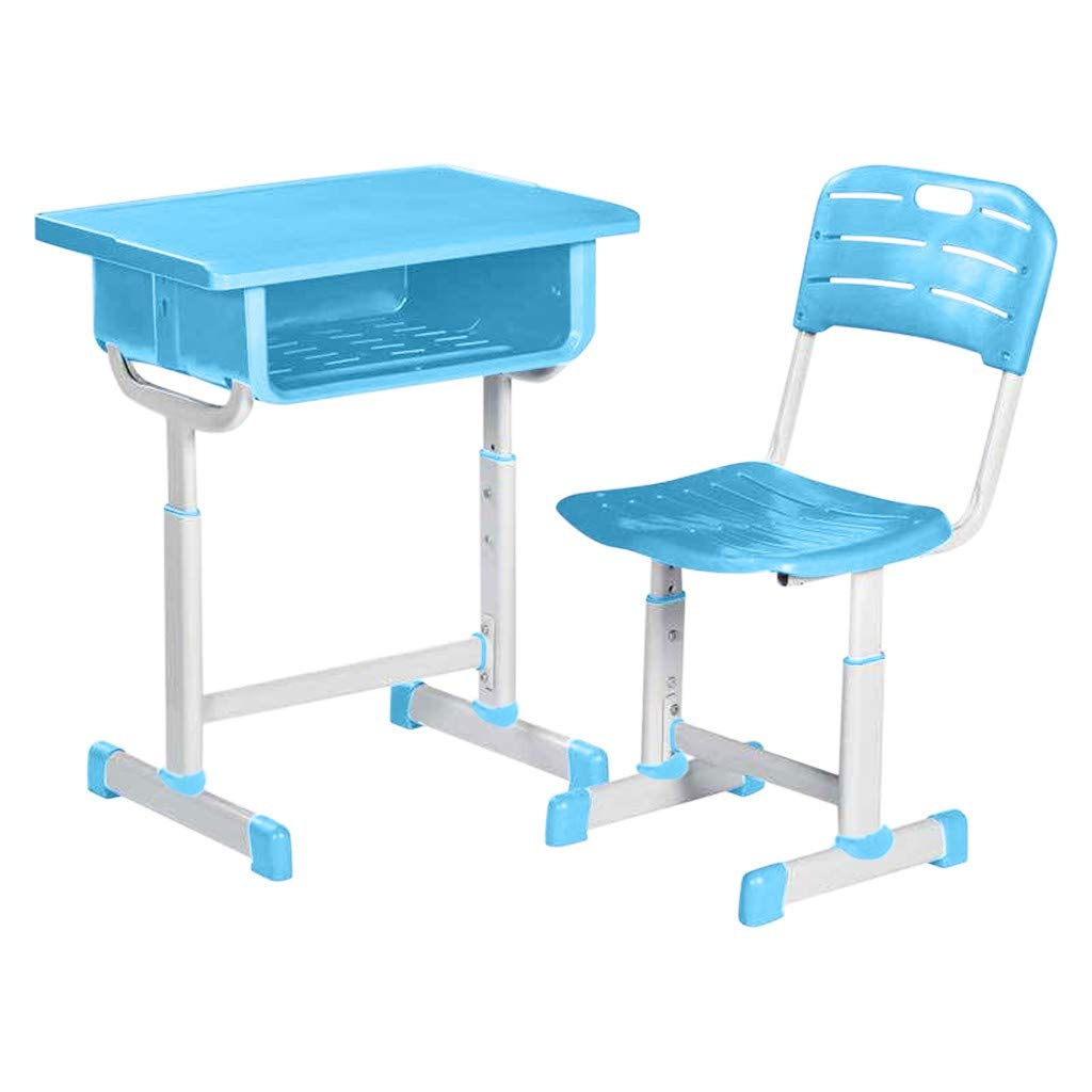 Adjustable Kids Study Desk and Chair Set for Elementary & Middle School Students - Multifunctional Childcare Lift Table, Green Children's Learning Furniture for Homework & Reading