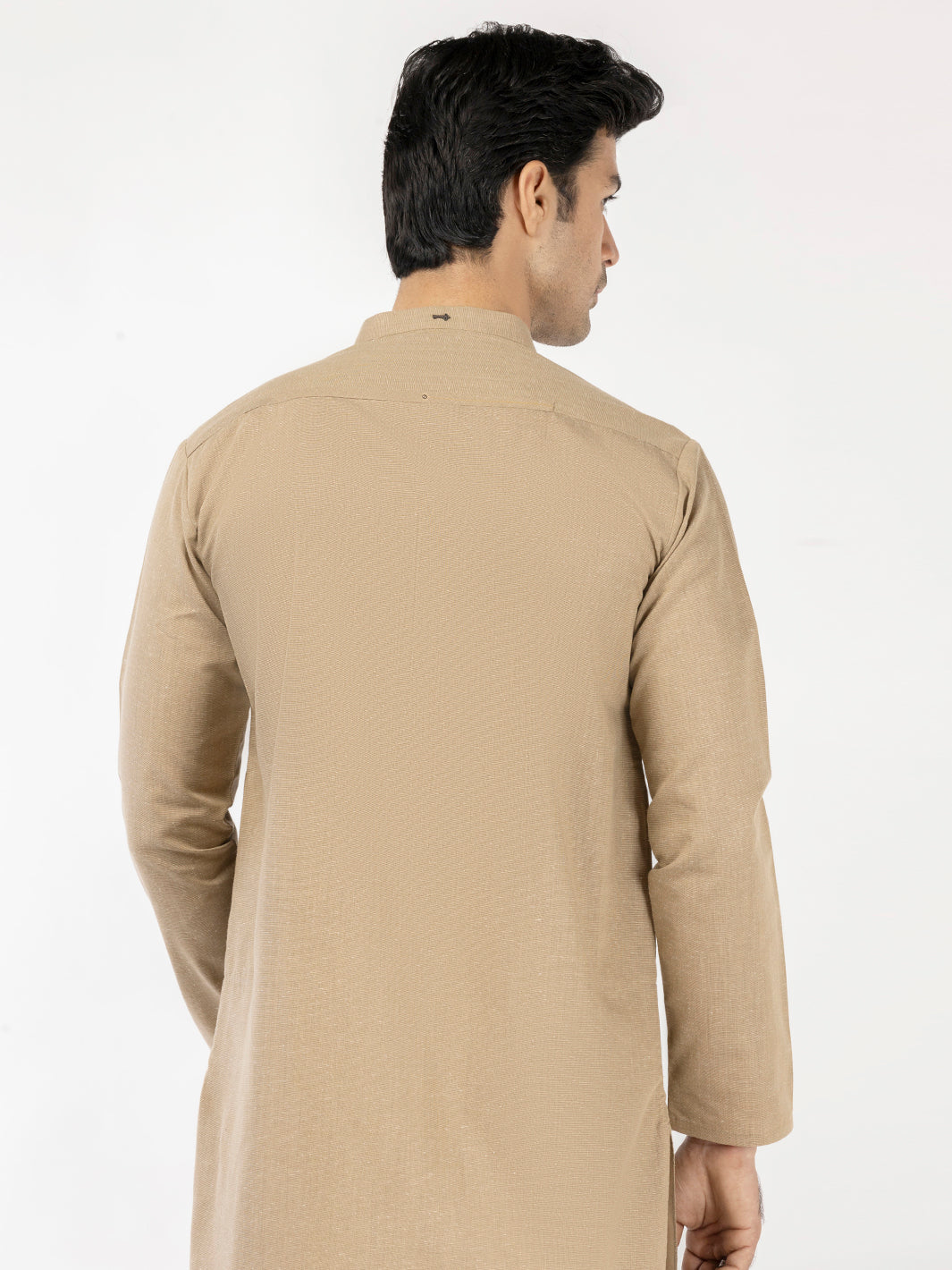 Blended Fawn Kurta by J. Junaid Jamshed | Premium Embroidered Cotton Tunic for Women | Perfect for Eid, Weddings & Casual Wear