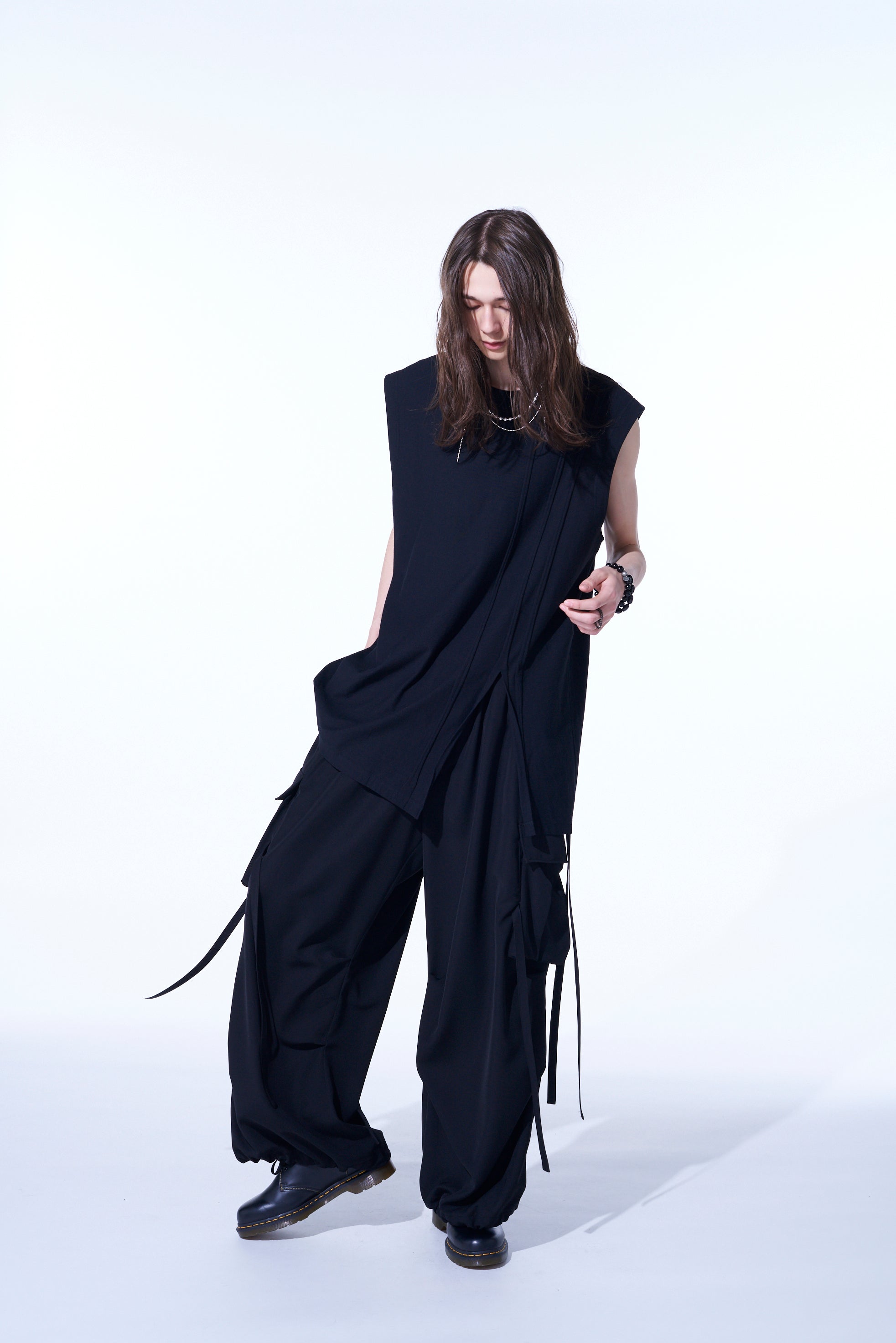Soft Cotton Jersey Vertically Grafted Sleeveless Top with Hem Slit - Women's Casual Summer Tank Top for Beach, Travel & Everyday Wear
