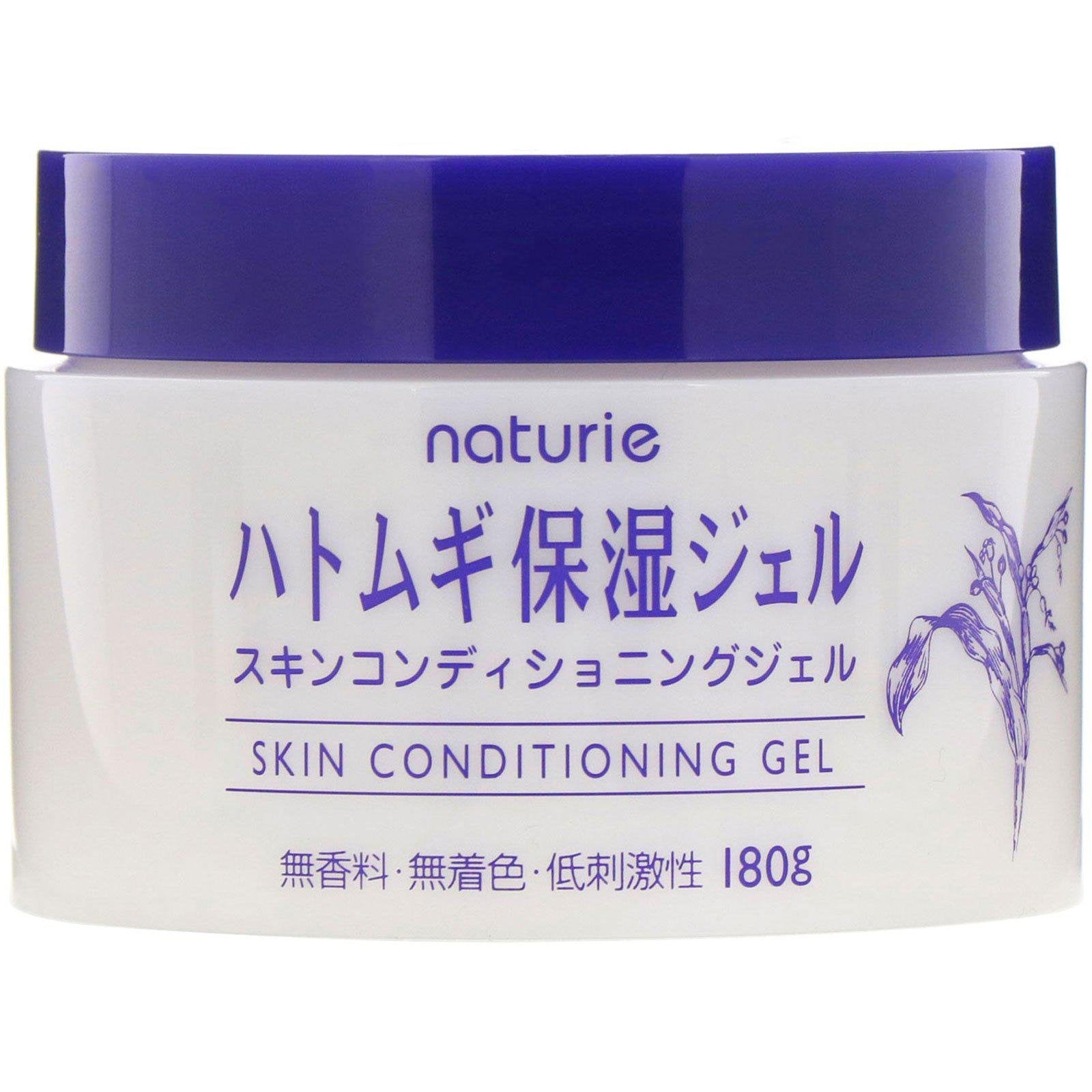 Naturie Hatomugi Skin Conditioning Gel - Job's Tears Hydrating Gel 180g for Face & Body - Moisturizing Skincare for Dry Skin, Perfect for Daily Use & Travel