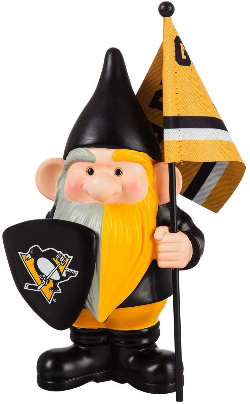 Pittsburgh Penguins Team Sports America Flag Holder Gnome - Perfect for Game Day Decor, Garden Ornament, and NHL Fan Gifts