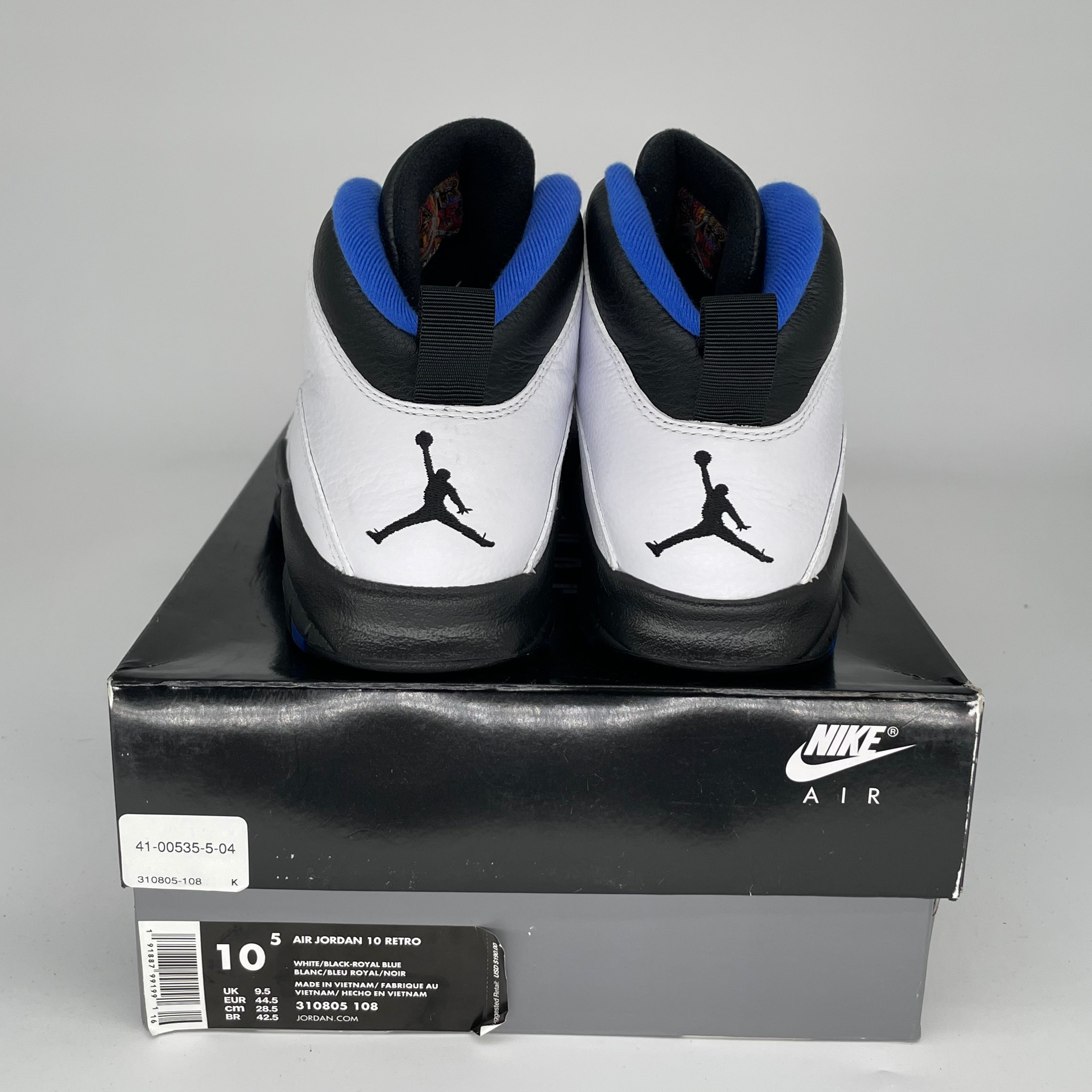 AIR JORDAN 10 ORLANDO Retro Basketball Shoes Men's Size 10.5 - White/Black-True Red 310805-108 | Official Nike Release for Streetwear & Court Performance