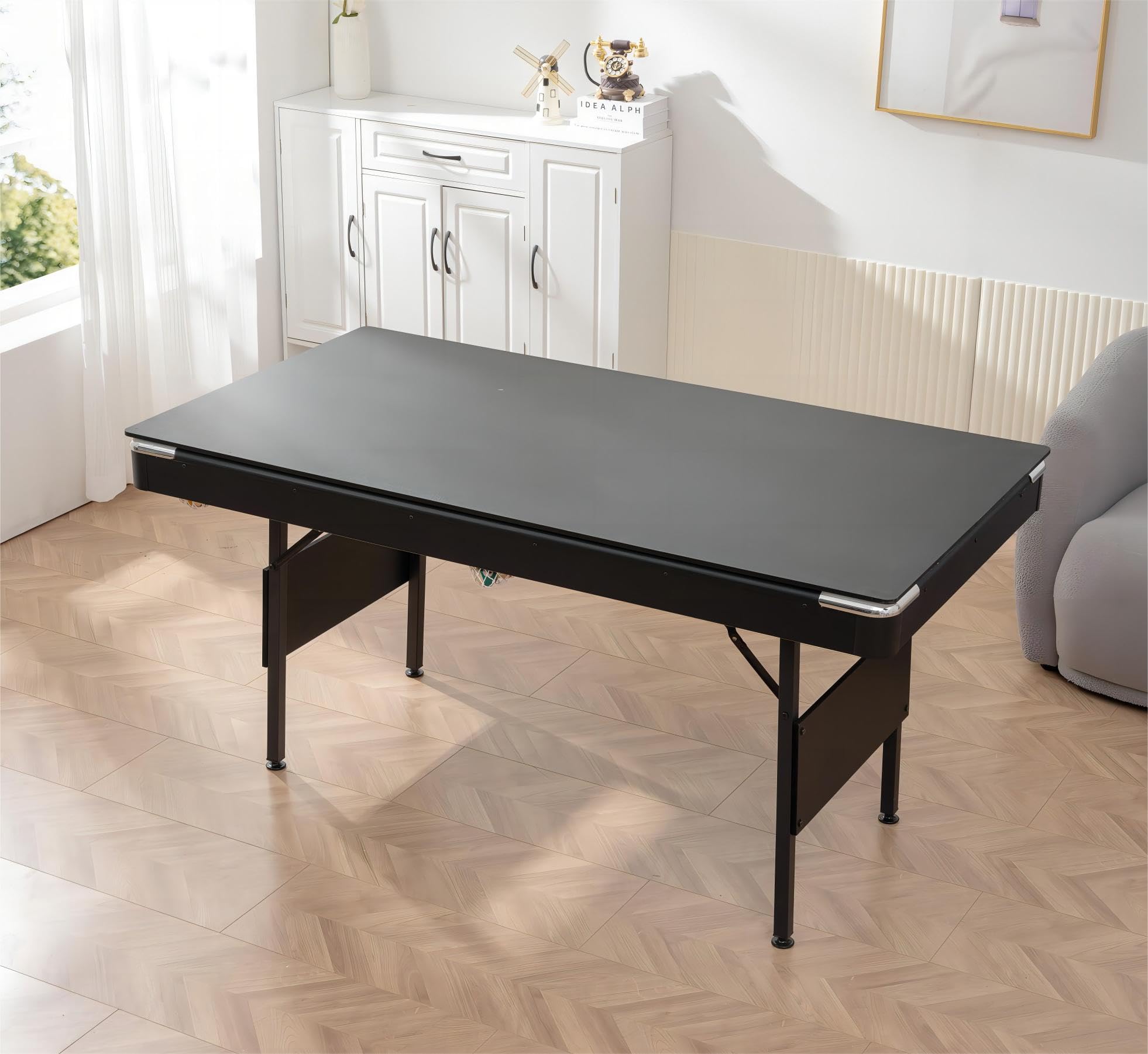 3-in-1 Portable Game Table Set - Pool, Billiards & Table Tennis Combo for Indoor/Outdoor Sports & Family Game Night Entertainment