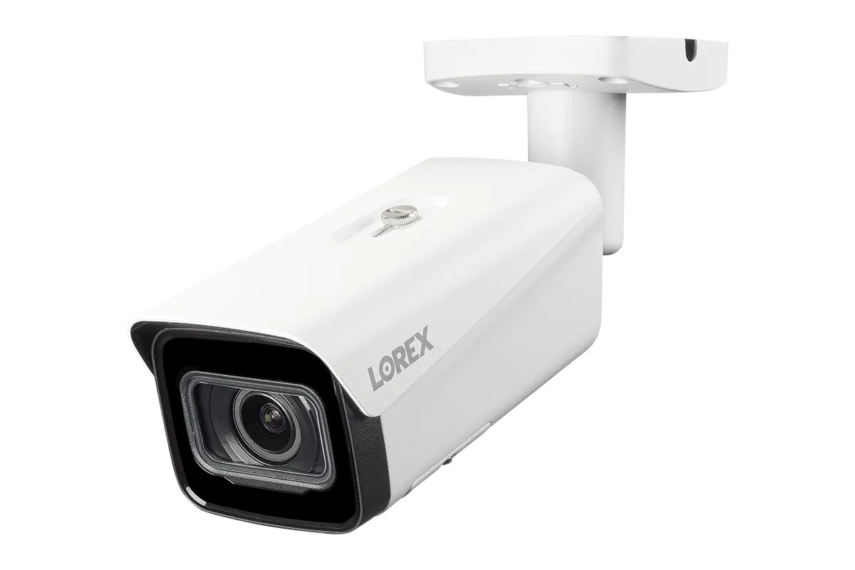 Lorex 4K Ultra HD Wired Bullet Security Camera with Motorized Varifocal Lens, 30FPS Real-Time Recording, IK10 Vandal-Proof - Outdoor Home & Business Surveillance for Day/Night Monitoring