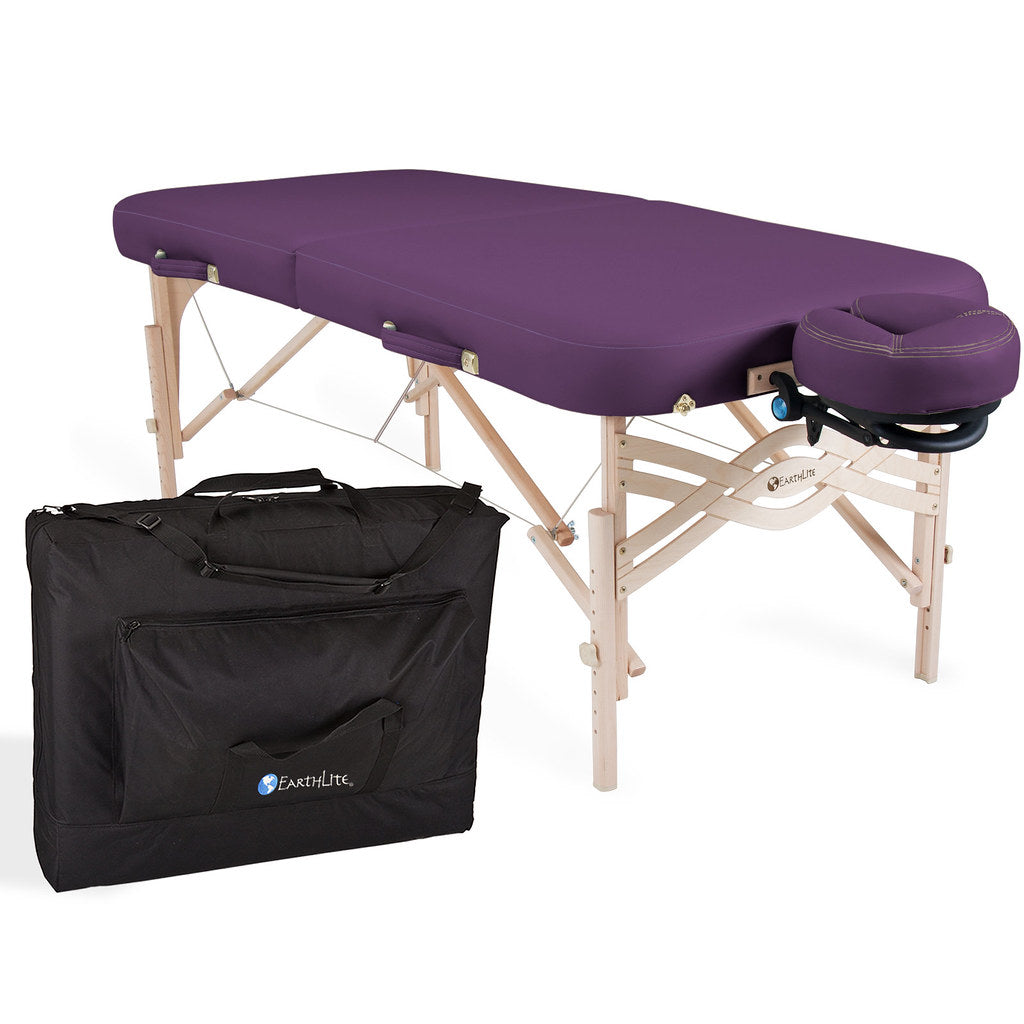Earthlite Spirit Portable Massage Table with Carrying Case - Professional Foldable Massage Bed for Therapists, Home Use, Spa & Reiki Sessions - Ideal for Mobile Massage Business & Relaxation Therapy