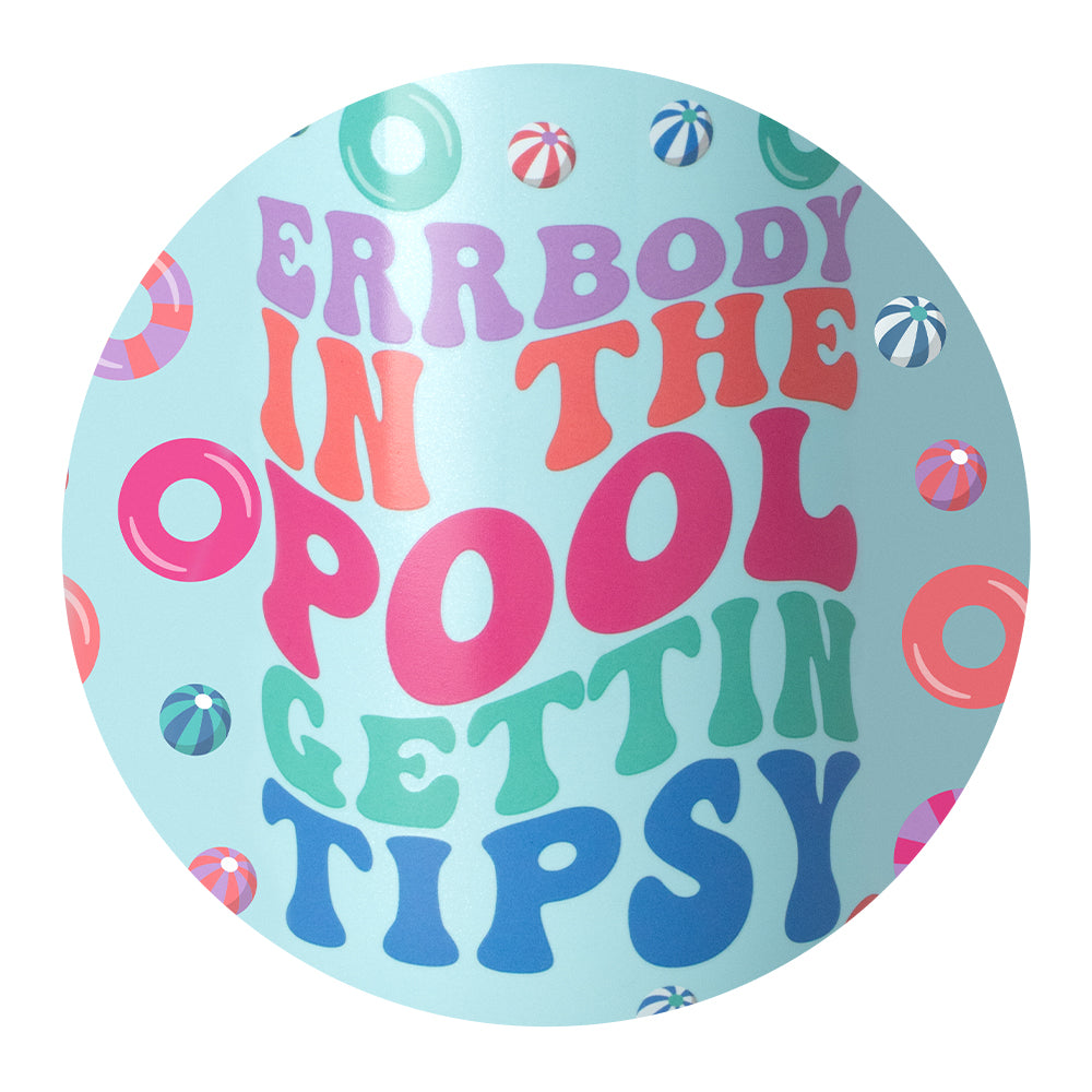 Errbody In The Pool EZ Fill Bottle 32oz - Large Insulated Water Bottle with Easy Fill Spout for Swimming, Beach & Outdoor Activities