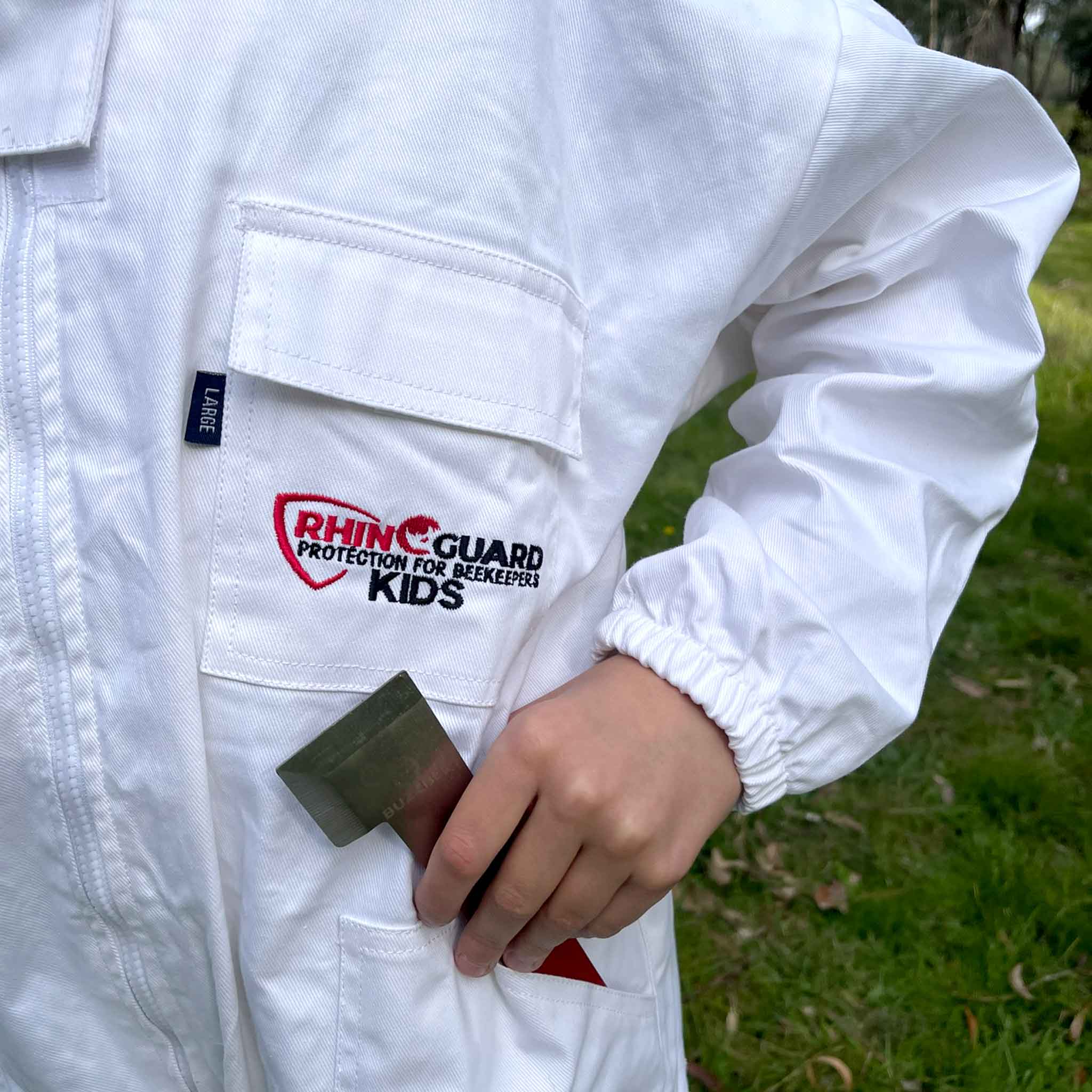 RhinoKids Beekeeping Suit for Kids - Protective Beekeeper Outfit with Veil & Gloves - Perfect for Young Beekeepers & Outdoor Activities