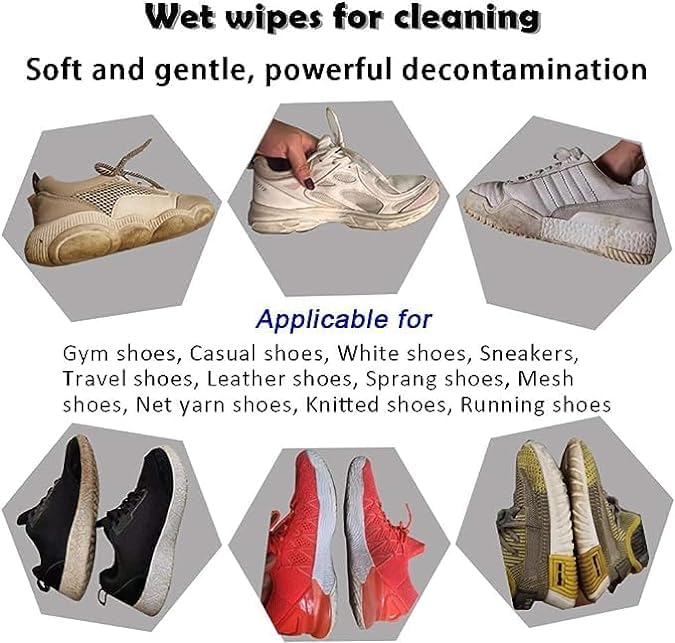 **LNT Shoe Wipes - Instant Sneaker Cleaner for Quick Dirt & Stain Removal | Reusable Shoe Cleaning Wipes for Sneakers, Running Shoes & Casual Footwear | Perfect for Gym, Travel & Outdoor Activities**