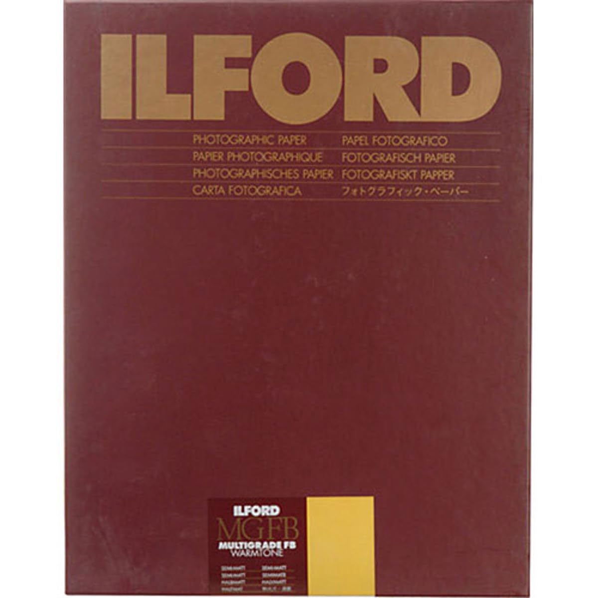 Ilford Multigrade FB Warmtone Fiber-Based Photo Paper - 11x14 Inches, 50 Sheets, Semi-Matte Finish - Perfect for Black & White Darkroom Printing, Fine Art Photography, and Professional Portraits