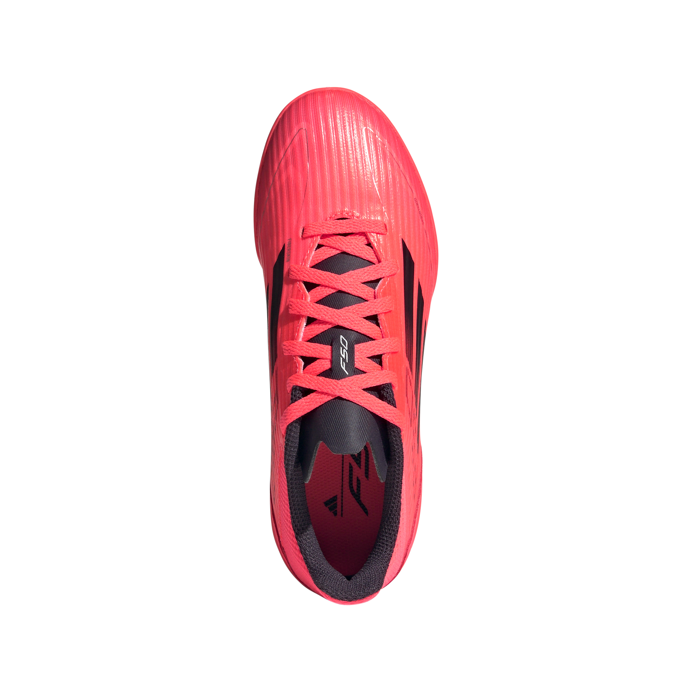 Adidas F50 League Indoor Junior Football Shoes - Turbo/Aurora Black/Platinum Metallic | Youth Soccer Cleats for Boys & Girls | Perfect for Indoor Training & Matches
