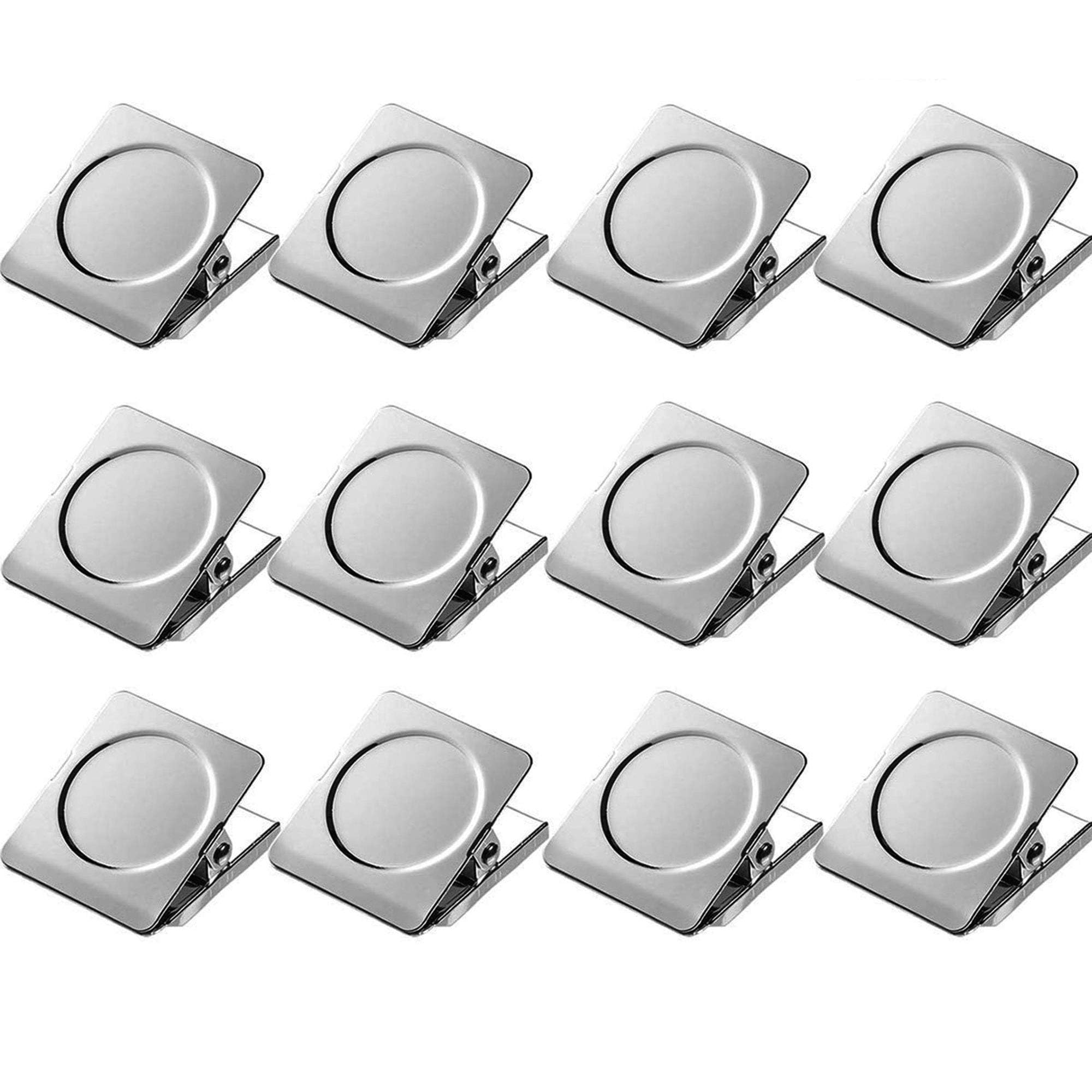 Heavy Duty Magnetic Clips 12 Pack - 2.12 Inch Extra Strong Metal Magnet Clips for Whiteboard, Refrigerator, Office & Classroom - Perfect for Hanging Notes, Photos, Documents & Organizing