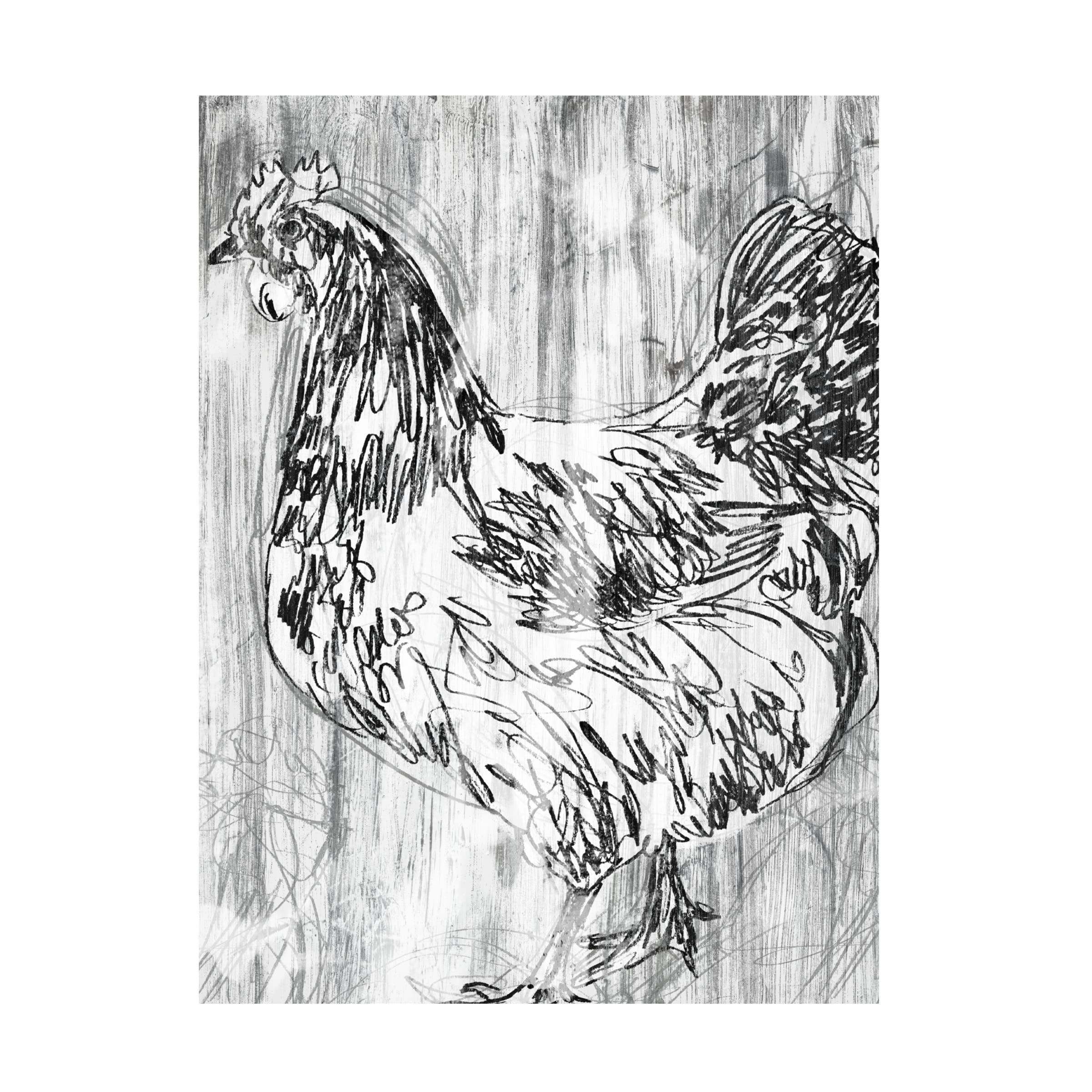 Trademark Fine Art 'Barnwood Flock IV' Canvas Wall Art by June Erica Vess - 35x47 Inches, Modern Farmhouse Decor for Living Room, Bedroom & Office
