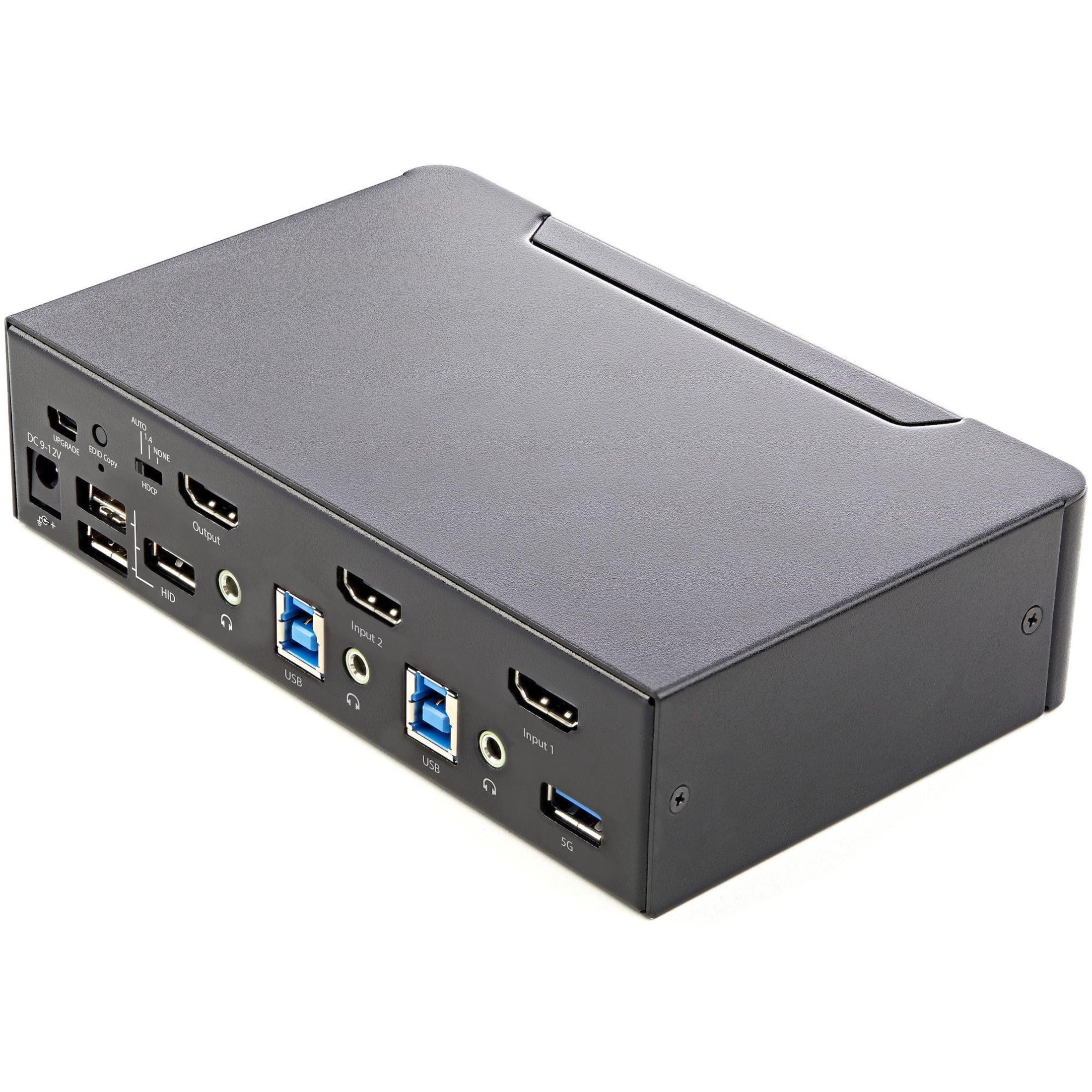 StarTech.com 2 Port HDMI KVM Switch - 4K 60Hz Ultra HD HDR for Single Monitor | USB 3.0 Hub (5Gbps) with 4x USB 2.0 | Hotkey Switching | Ideal for Home Office, Gaming & Multi-Device Workstations (SV231HU34K6)