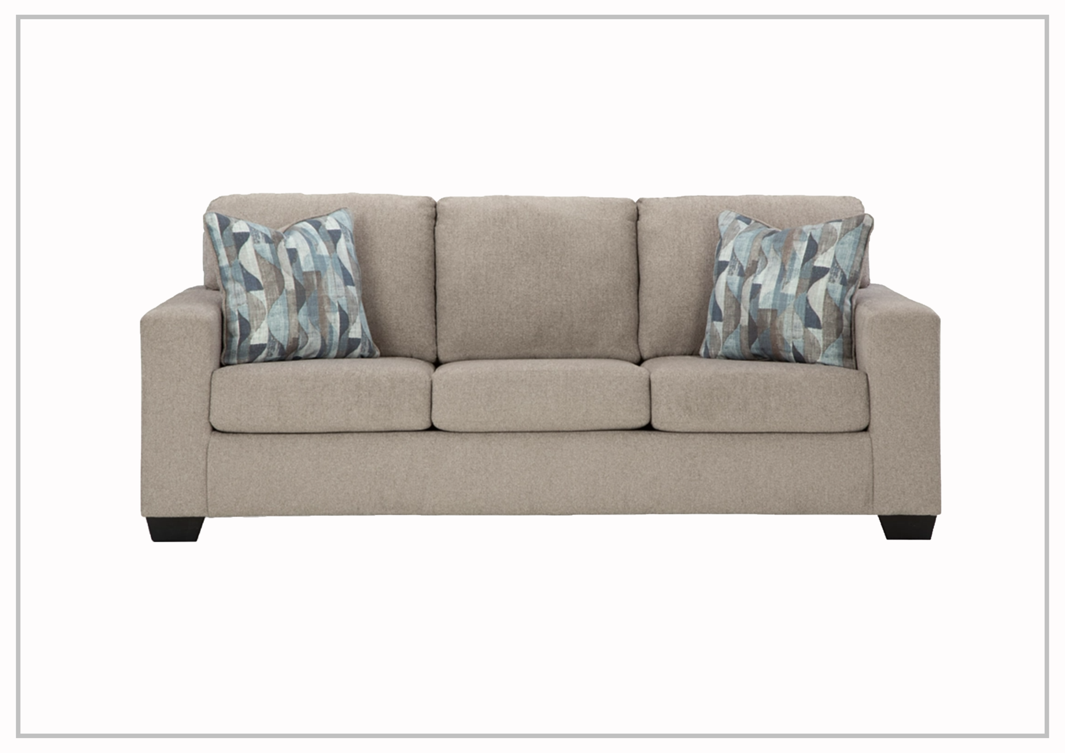 Gio Italia Dolce Queen Fabric Sleeper Sofa - Graphite & Parchment Convertible Sofa Bed for Small Spaces | Perfect for Guest Rooms, Apartments & Home Offices