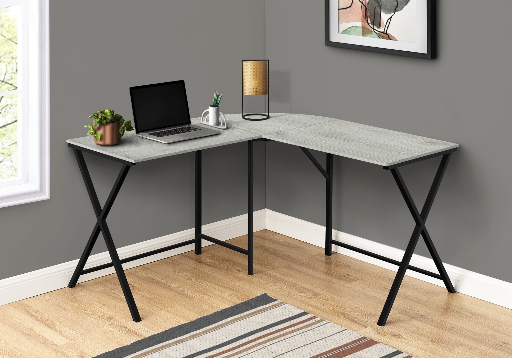 55L Office Series Storage Box with Grey Top & Black Metal Corners - Perfect for Organizing Files, Documents, and Office Supplies
