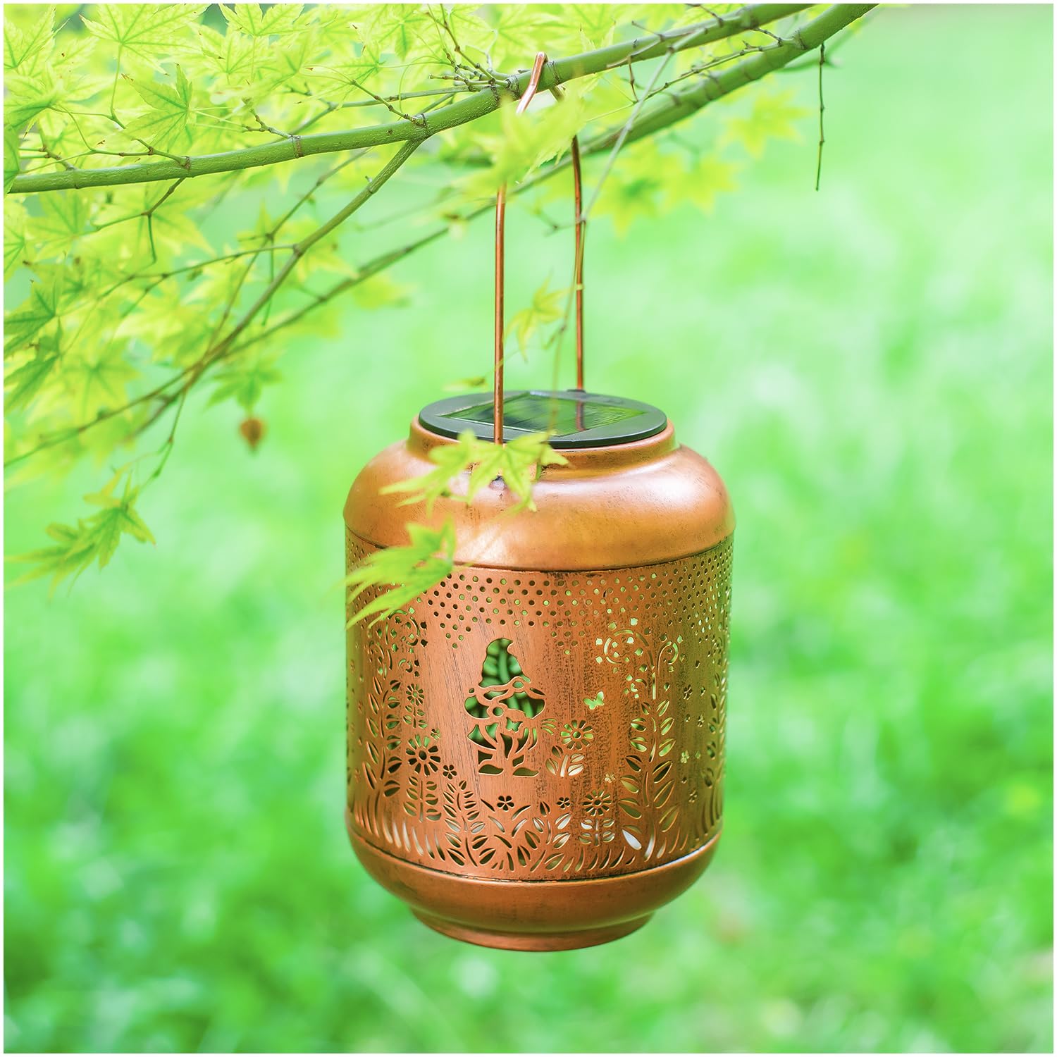 Solar-Powered Gnome Lanterns - Waterproof Outdoor Hanging LED Lights for Garden, Patio & Yard Decor - Perfect Gift for Women, Men & Mom - Durable Metal Landscape Lighting for Evening Ambiance