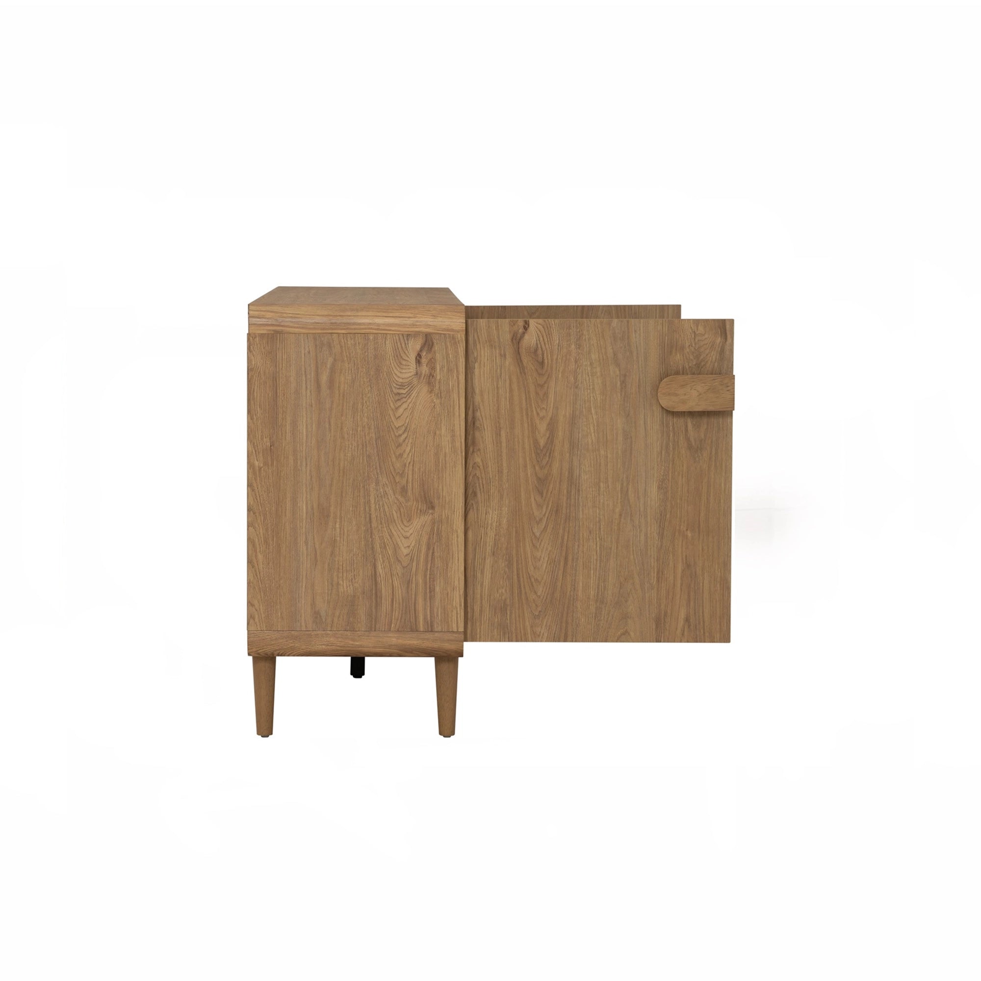 Modern Sora Sideboard 1.6m - 63 Inch Wide Buffet Cabinet with Storage Shelves for Dining Room, Living Room & Entryway - Solid Wood TV Stand with Drawers & Doors - Rustic Home Furniture for Farmhouse Decor
