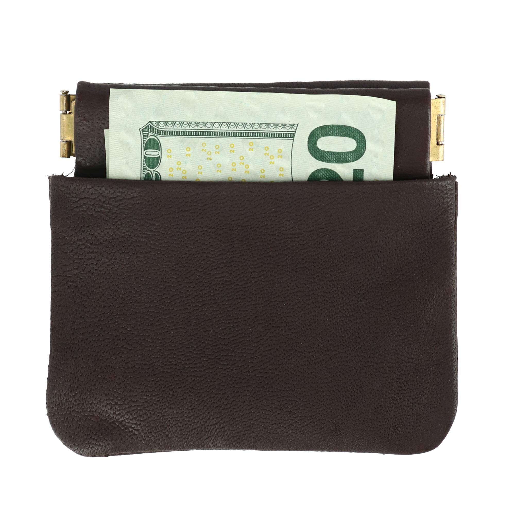 CTM® Genuine Leather Slim Coin Wallet with Multiple Card Slots - Perfect for Everyday Carry, Travel & Minimalist Lifestyle