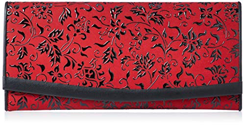 Red Earth Deerskin x Black Lacquer Flower Arabesque Pattern 2311-03-041