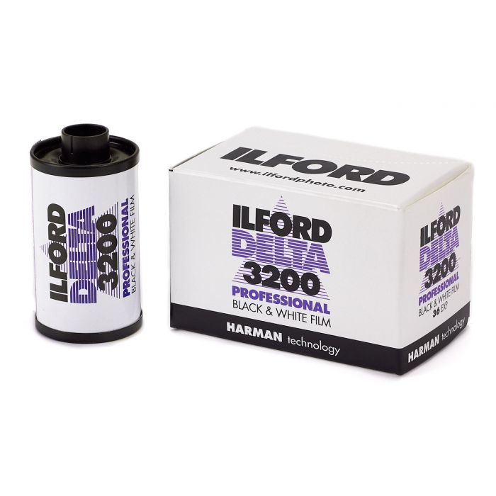 Ilford Delta Professional 3200 Black & White Film, 35mm Roll, 36 Exposures - High-Speed Photography for Low Light & Night Scenes