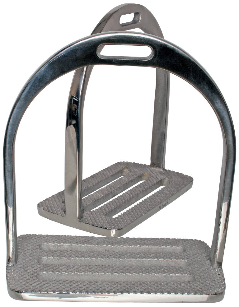 Premium Blue Tag Stainless Steel 4 Bar Stirrup Irons - Durable Equestrian Riding Equipment for English & Western Horseback Riding | Perfect for Trail Riding, Dressage & Jumping