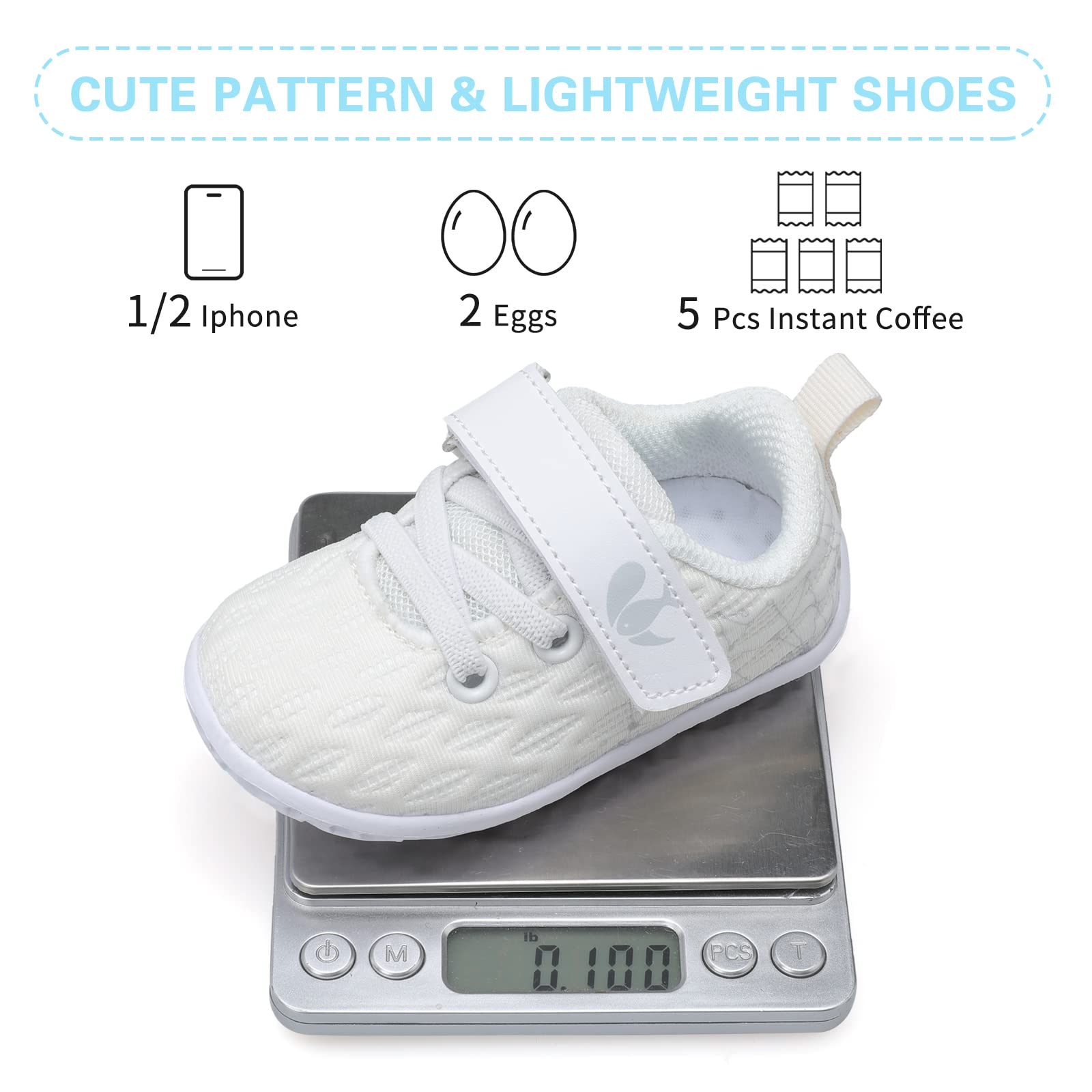 FEETCITY Baby Sneakers for Boys & Girls - First Walking Shoes for Infants, Non-Slip Toddler Shoes, Soft Crib Shoes for Newborns - Perfect for Indoor Play, Outdoor Walks & Special Occasions