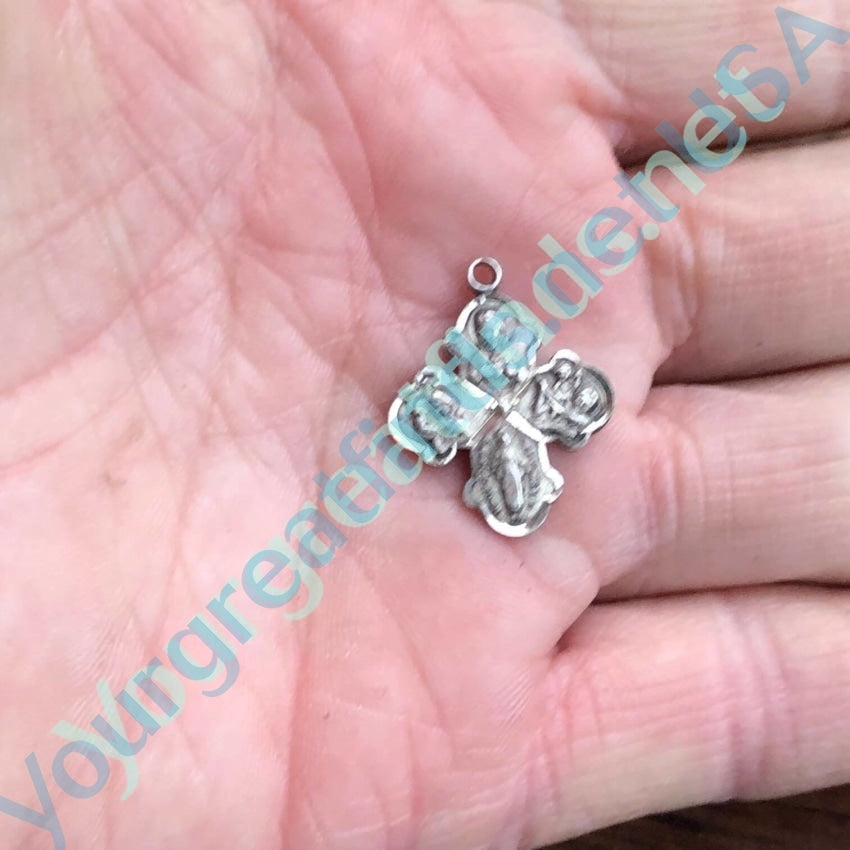 925 Sterling Silver Devotional Four Way Cross Pendant - Religious Jewelry for Women & Men - Perfect for Church, Baptism, Gifts & Everyday Wear