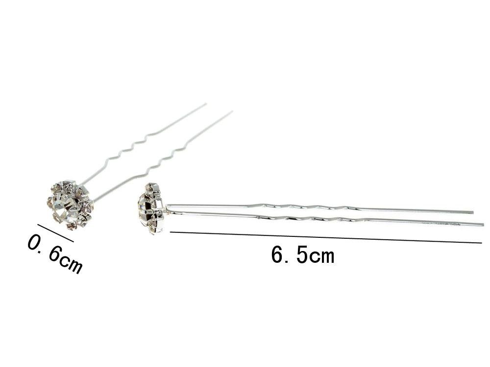 20 Pcs Crystal Bridal Hair Pins - Wedding Hair Jewelry for Bride