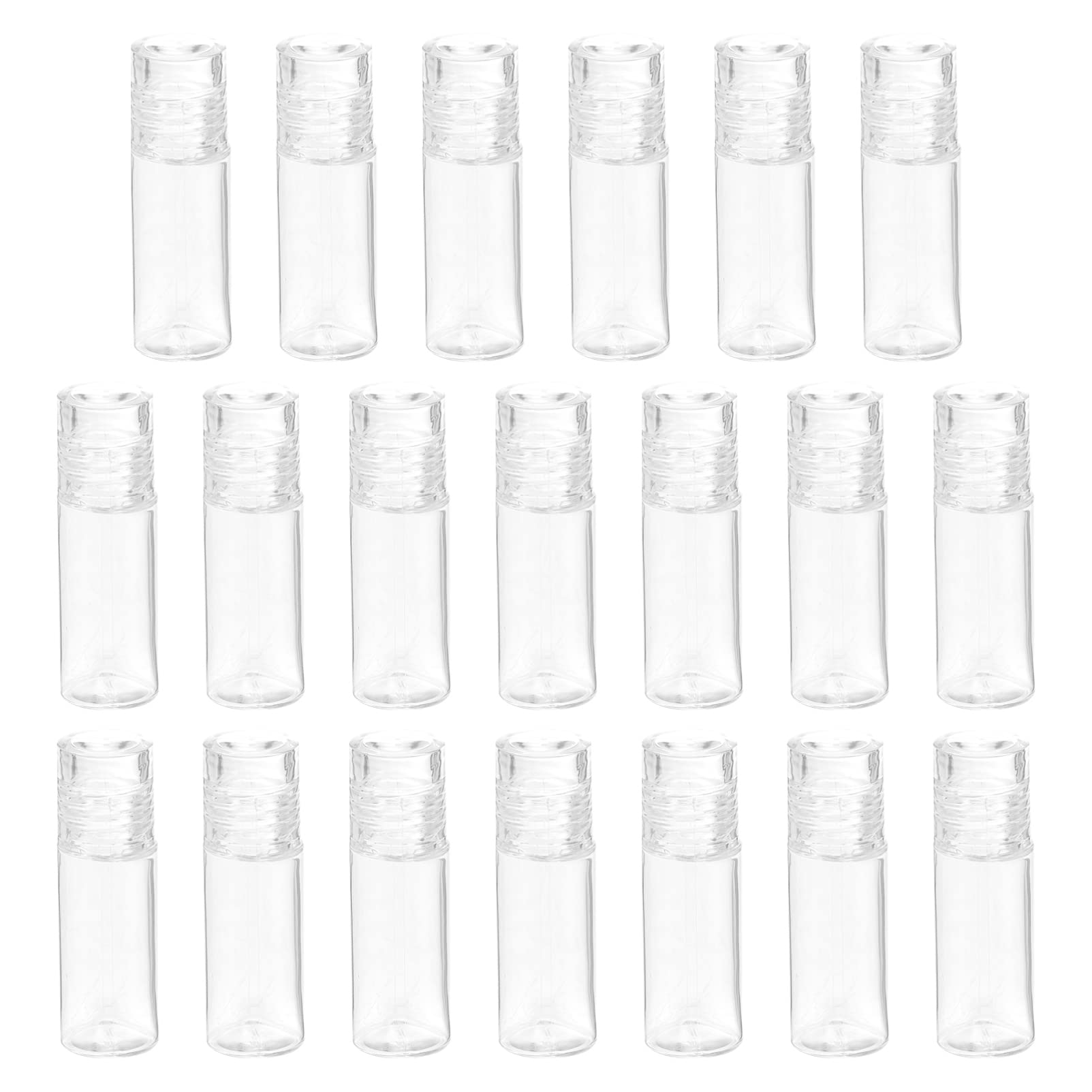 20pcs Mini Clear 3ml Empty Plastic Powder Containers with Sifter - Refillable Cosmetic Jars for Loose Face Powder, Shampoo, Conditioner & Lotion | Perfect for Travel, Makeup Kit & DIY Beauty Products