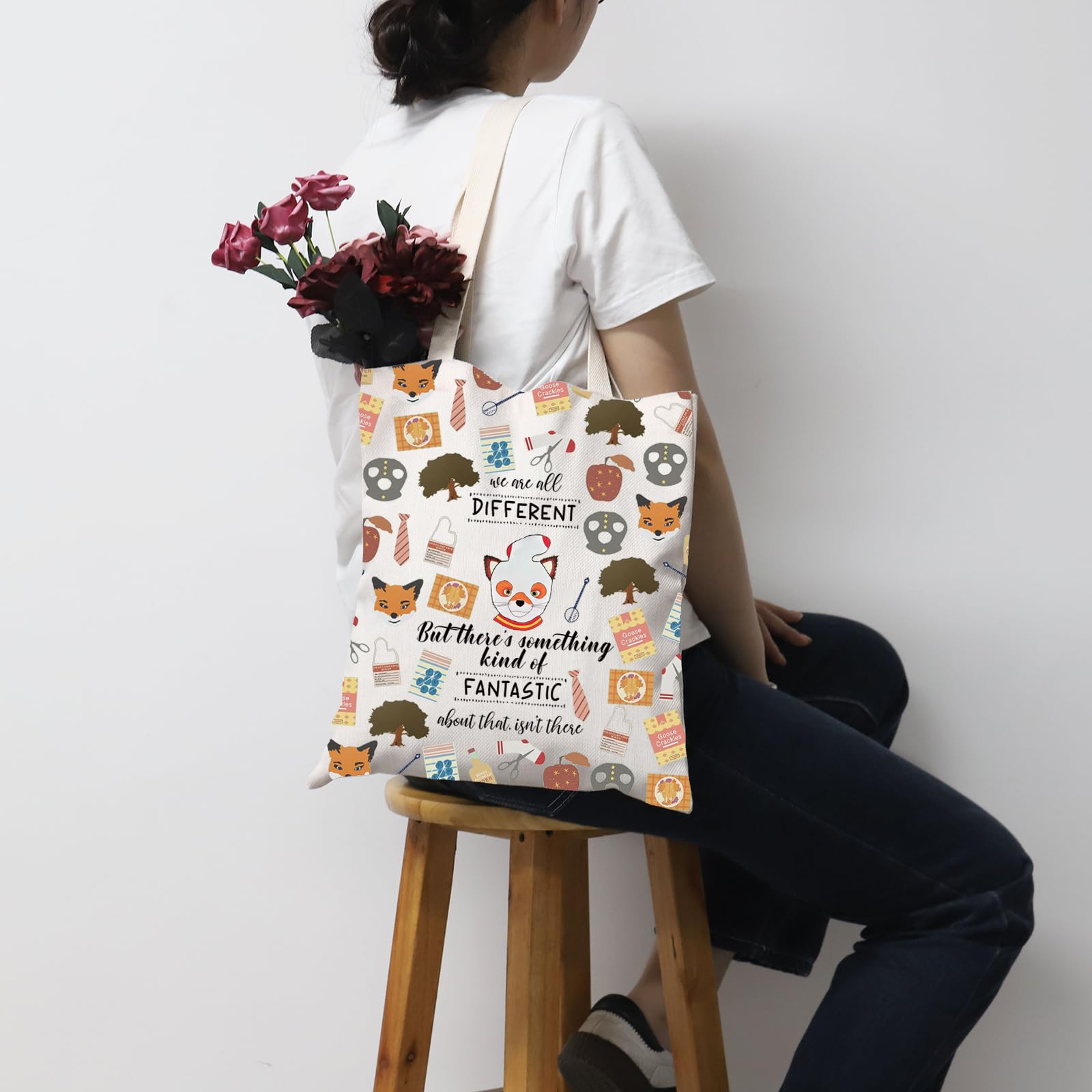 Fantastic Fox Inspired Tote Bag - Cute Fox Design Gift for Women & Fox Lovers - Perfect for Shopping, Work, and Daily Use